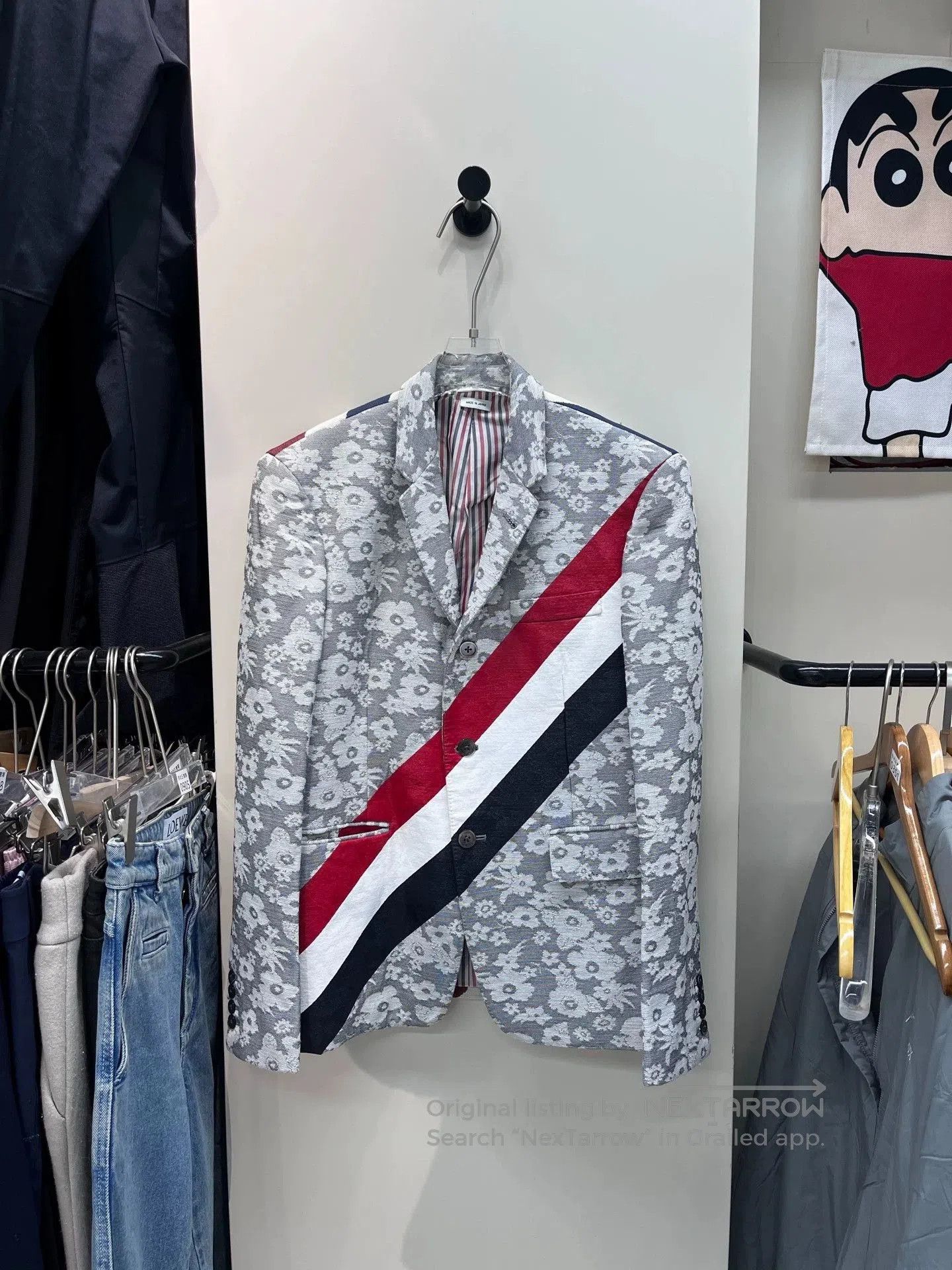 Thom Browne Thom Browne Floral Stripe Lapel Blazer. Size US XS / EU 42 / 0 - 1 Thumbnail
