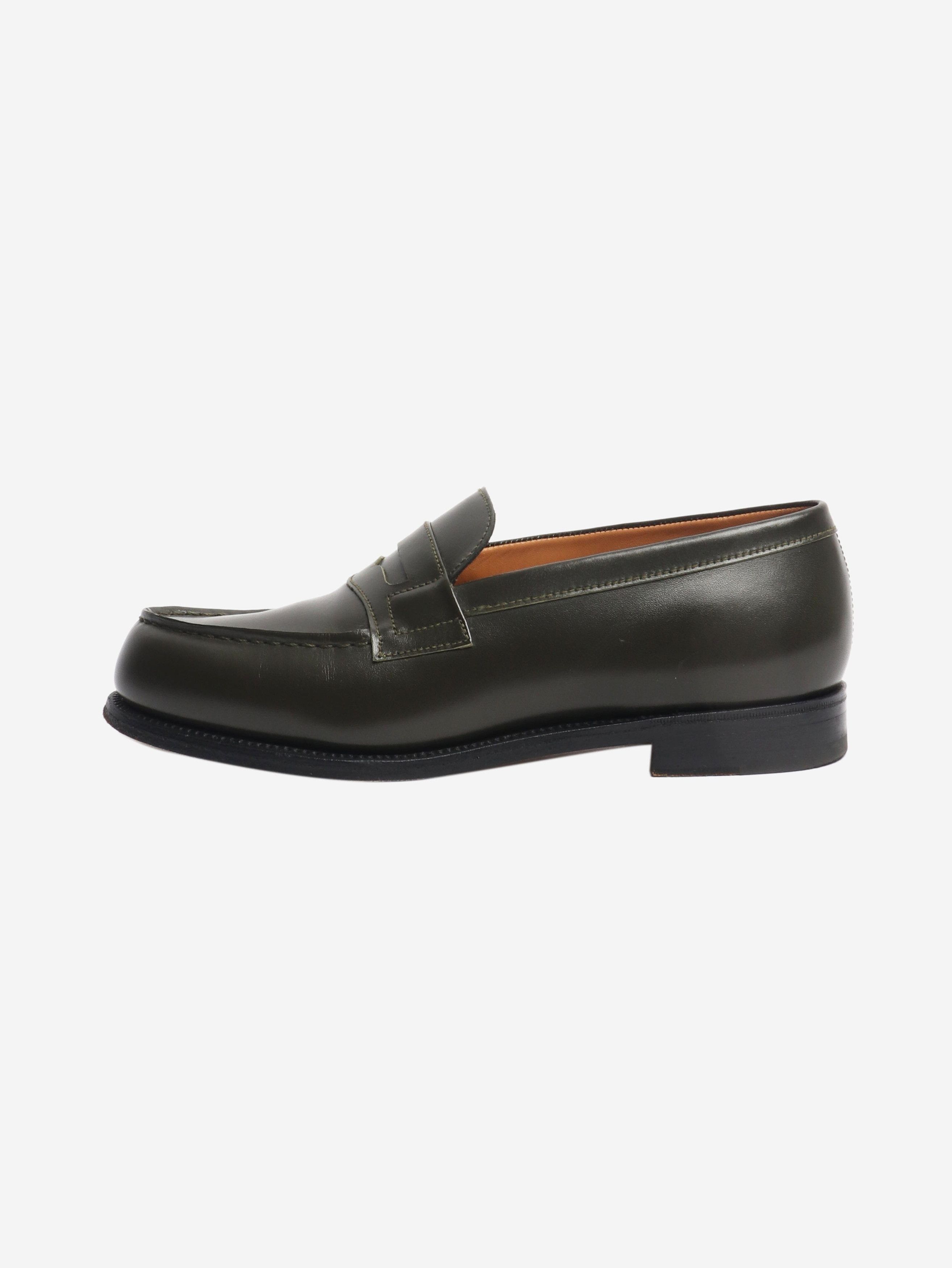 J.M. Weston Dark olive 180 loafers - EU 36 Size US 5 / IT 35 - 1 Thumbnail