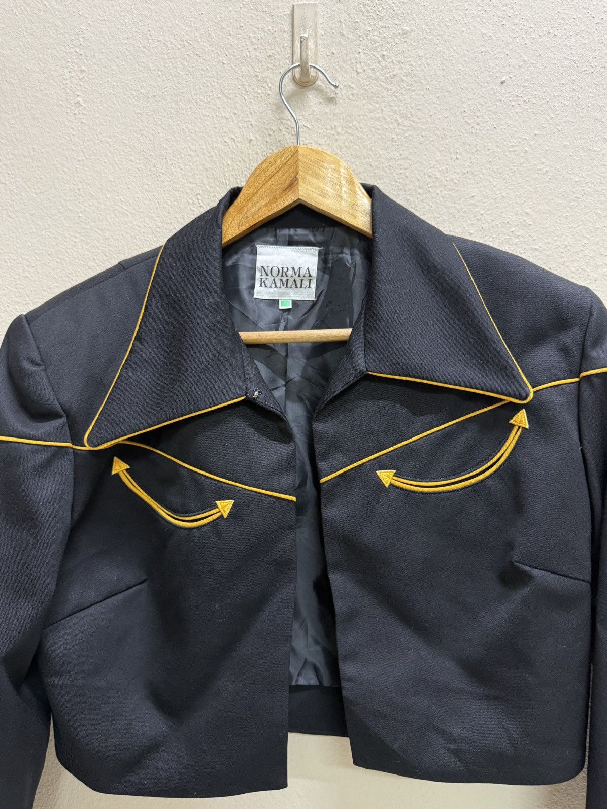 Norma Kamali Norma Kamali cropped western jacket with yellow piping Size S / US 4 / IT 40 - 19 Thumbnail