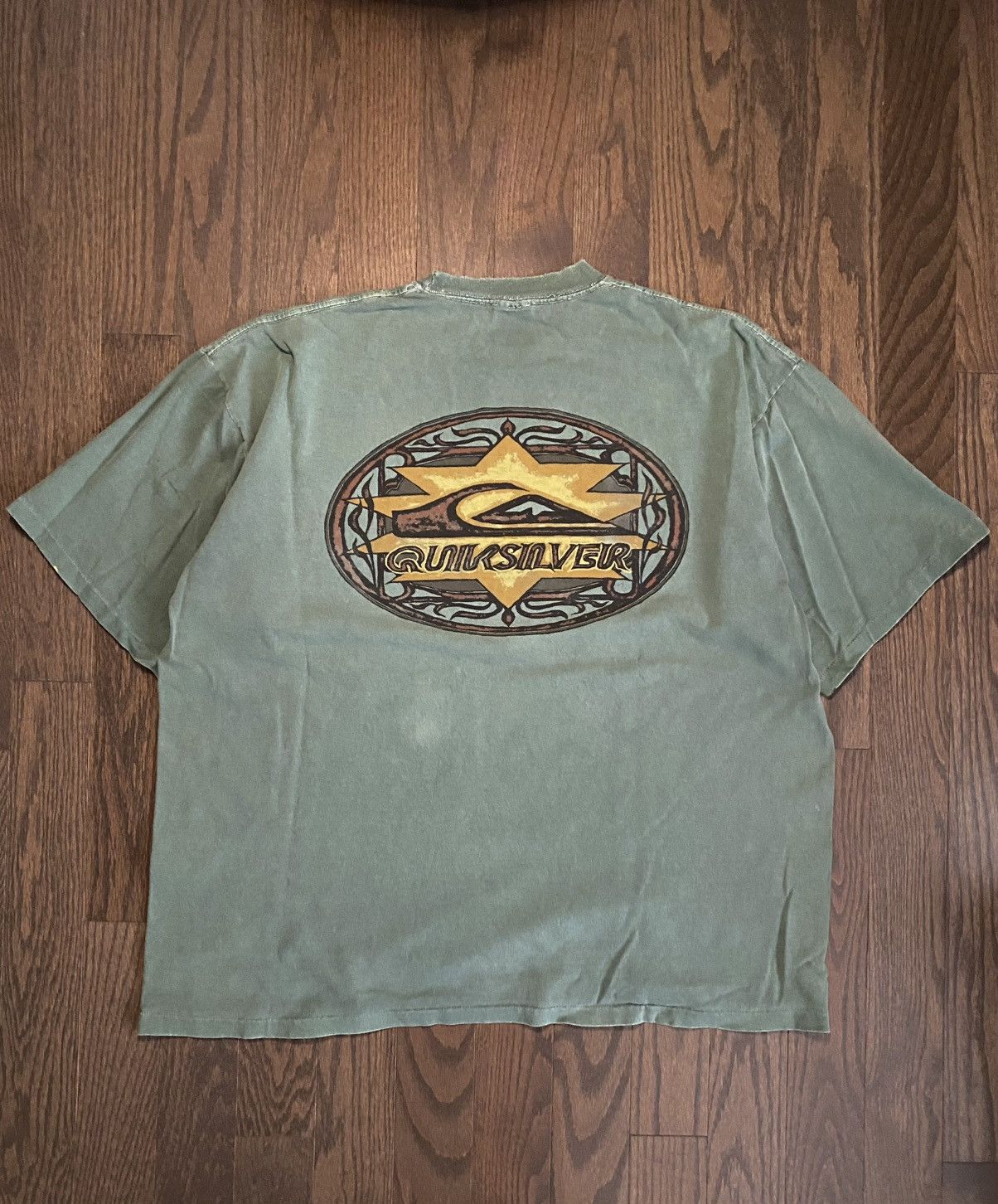 Quiksilver Crazy Vintage 1990’s Single Stitch Quiksilver Tee Size US XXL / EU 58 / 5 - 1 Thumbnail