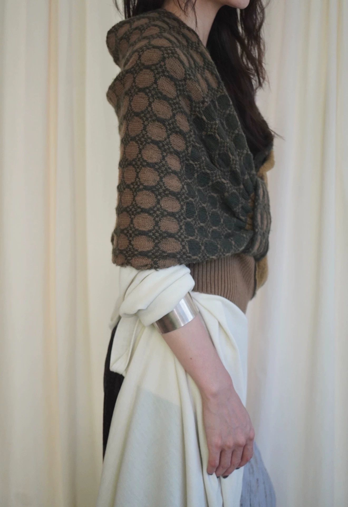 Dries Van Noten Dries Van Noten 1990s Rare Irregular Wool Shawl Top Size ONE SIZE - 8 Thumbnail