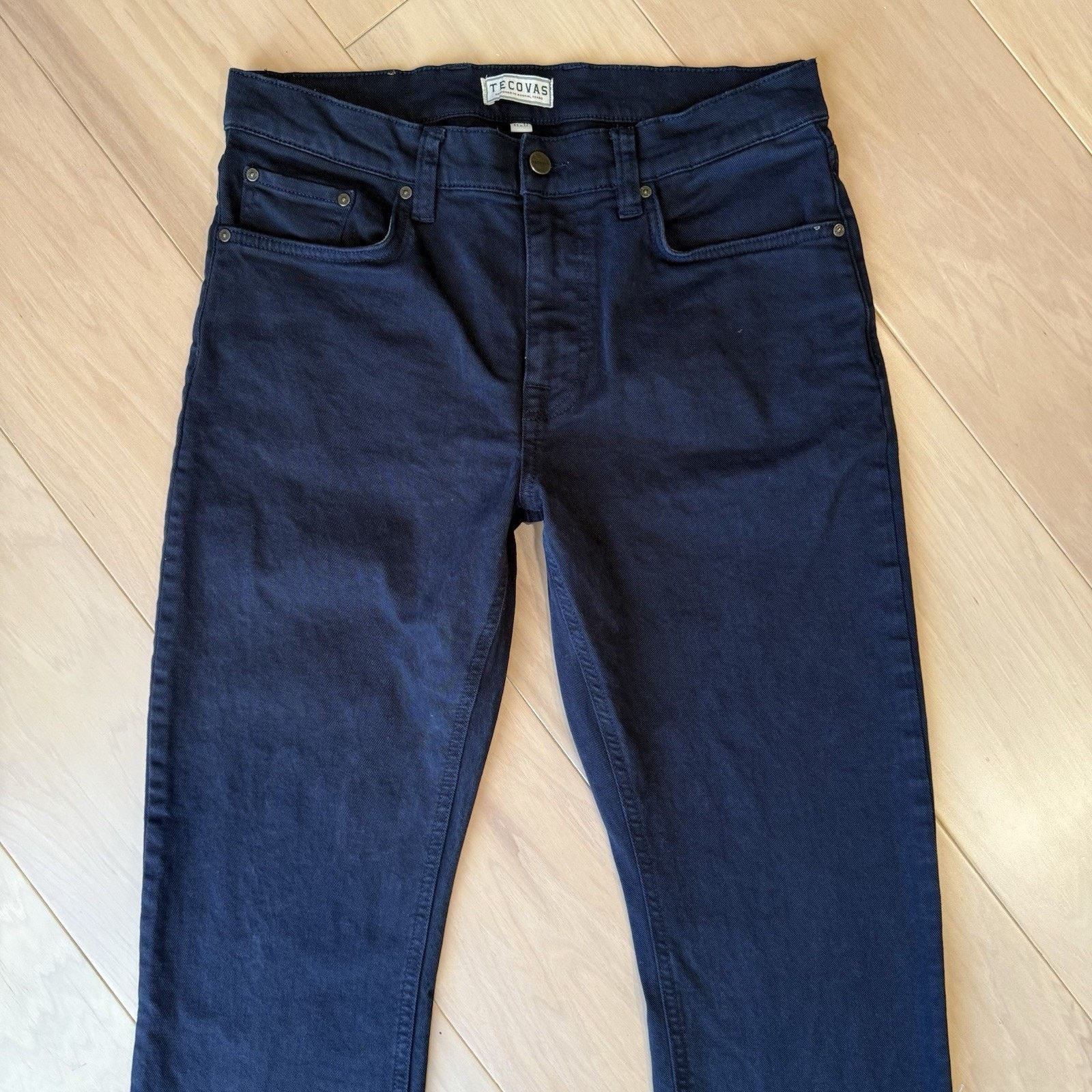 Tecovas Tecovas Jeans 32 Blue Dark Wash Denim Straight Western Size US 32 / EU 48 - 3 Thumbnail
