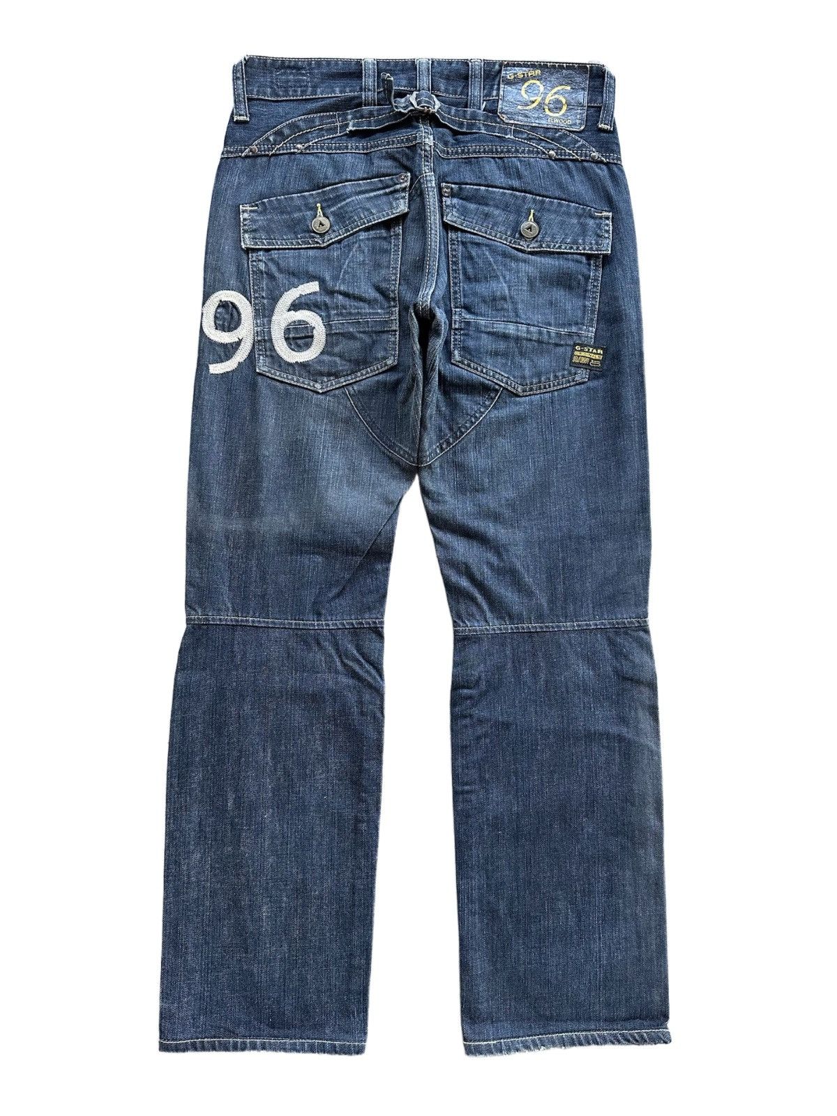 G-Star Rare BuckleBack G Star Raw Double Knee Denim Jeans 96 Elwood Size US 30 / EU 46 - 6 Thumbnail