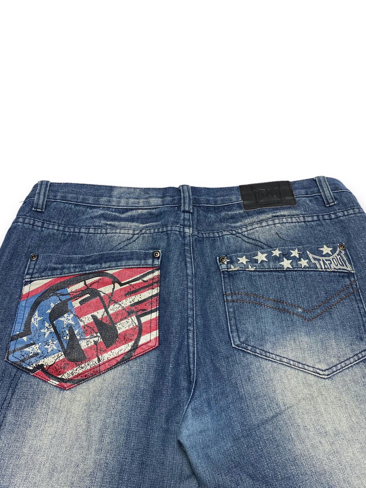Tapout Vintage TAPOUT USA Flag Denim Baggy Jeans Y2k Size US 36 / EU 52 - 10 Thumbnail