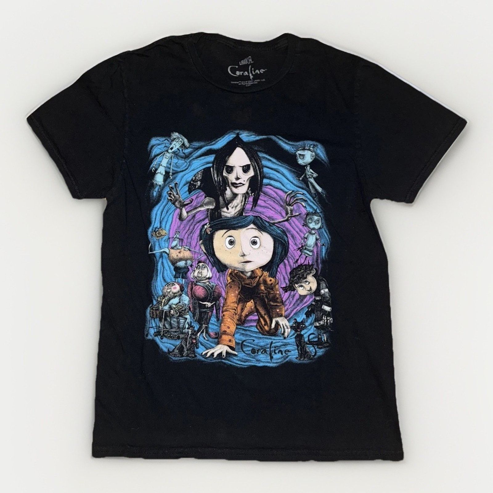 Lakai × Vintage Coraline Movie Graphic T-Shirt Black S 17x24 Laika Animation Size US S / EU 44-46 / 1 - 1 Thumbnail