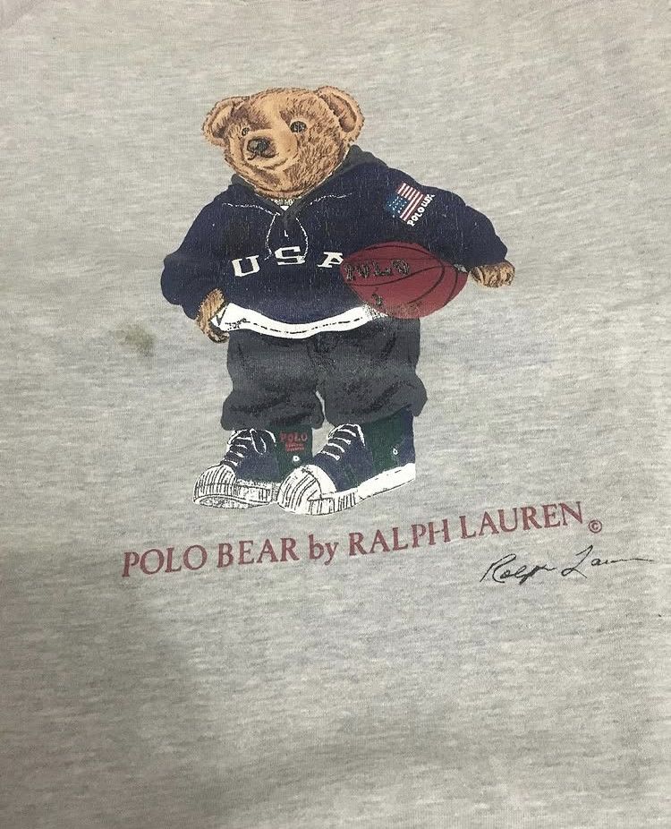Vintage Polo Ralph Lauren Bear BasketBall