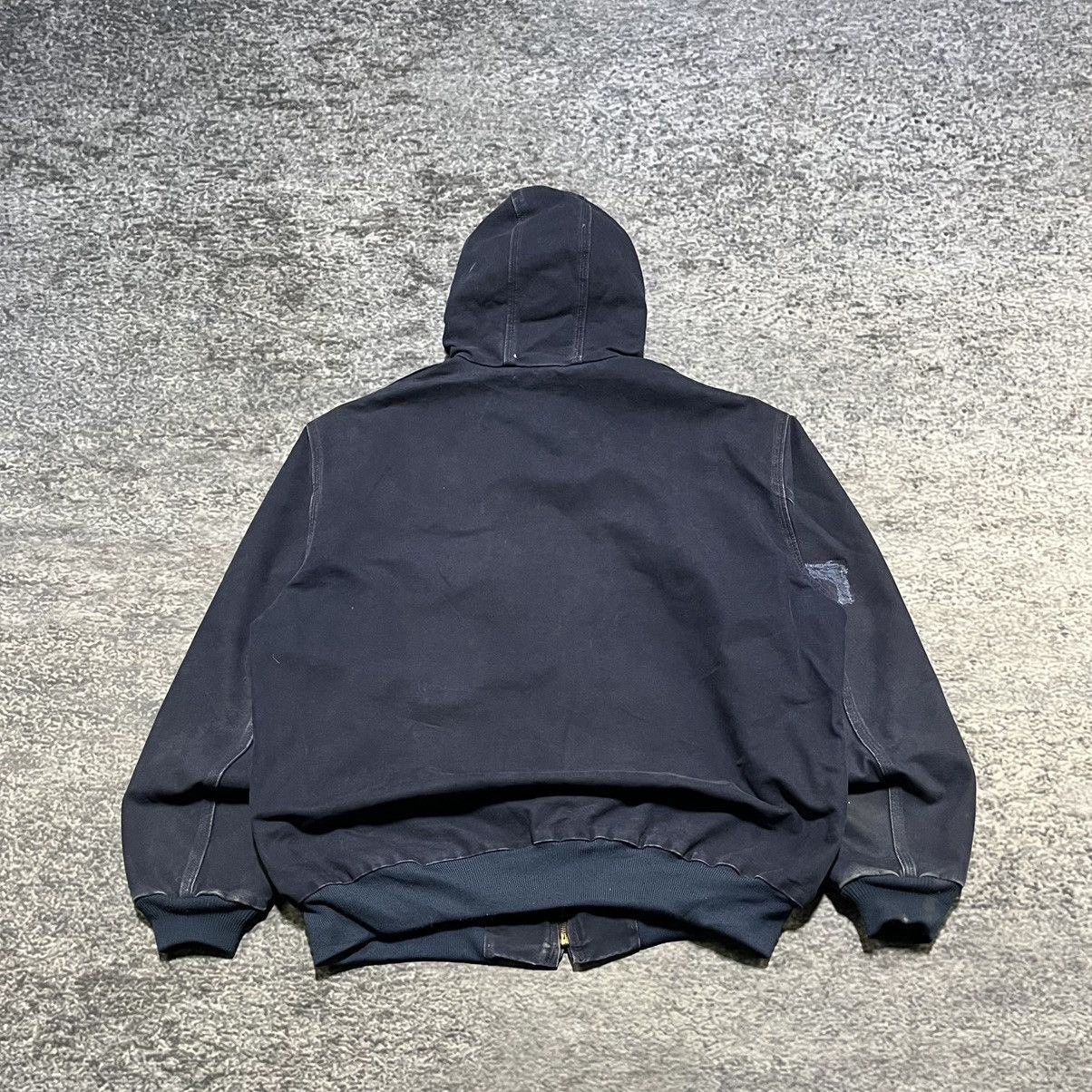 Carhartt VINTAGE CARHARTT NAVY BLUE FADED JACKET HOODED WORKWEAR XL Size US XL / EU 56 / 4 - 2 Thumbnail