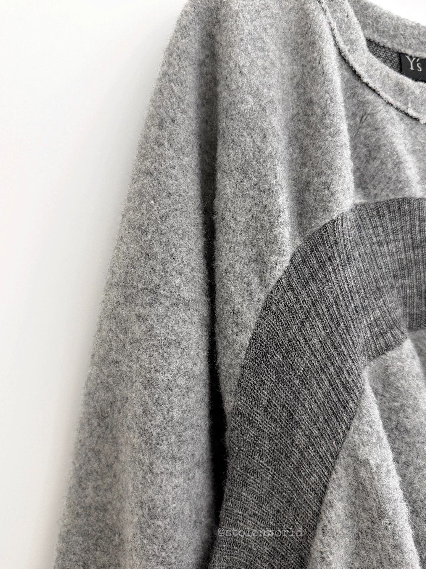 Y's Y's Irregular Paneled Fluffy Wool Top F Size M / US 6-8 / IT 42-44 - 8 Thumbnail