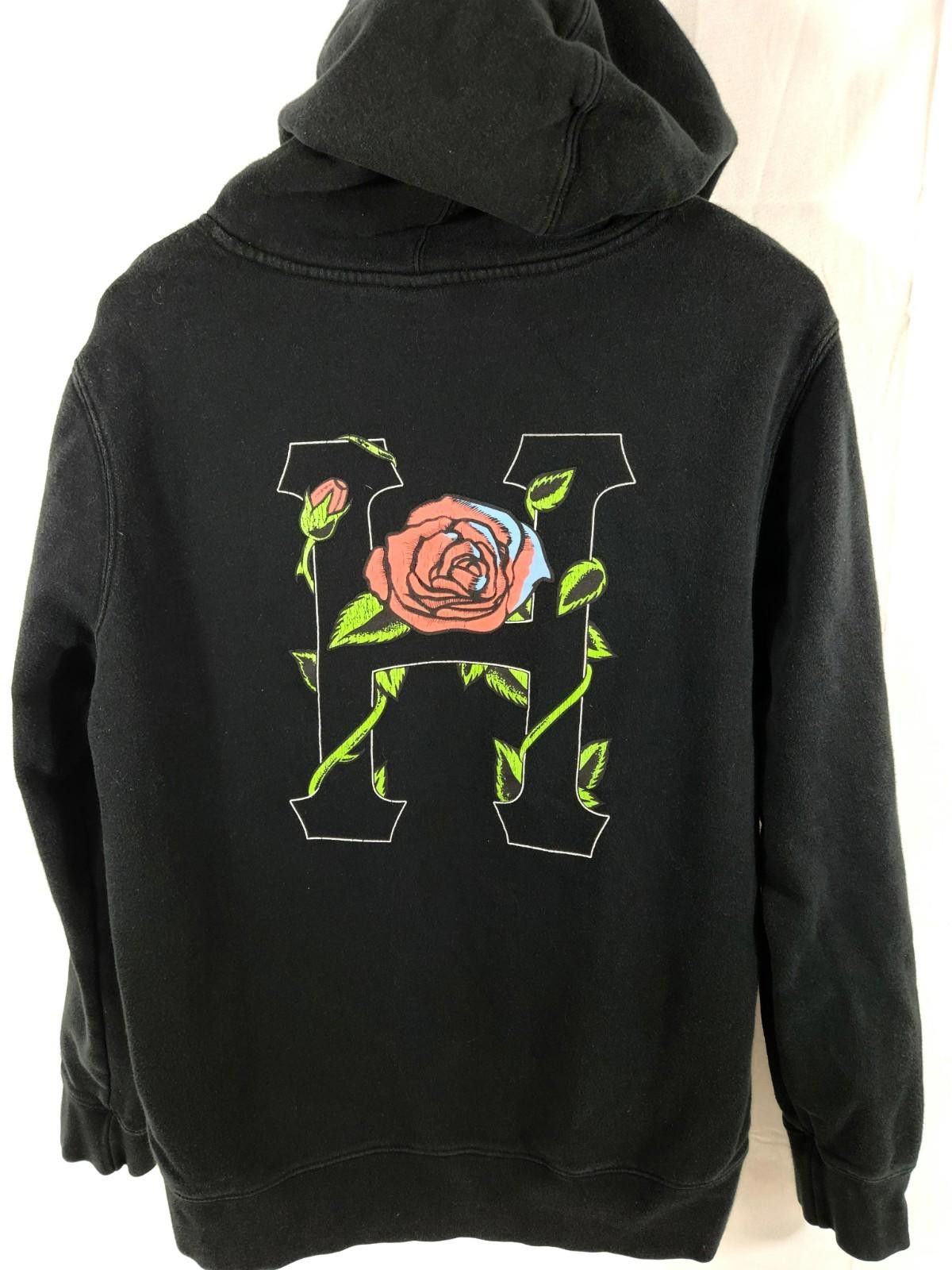 Huf HUF Skater Streetwear Heavyweight Hoodie Sweater Rose Graph Size US L / EU 52-54 / 3 - 1 Thumbnail
