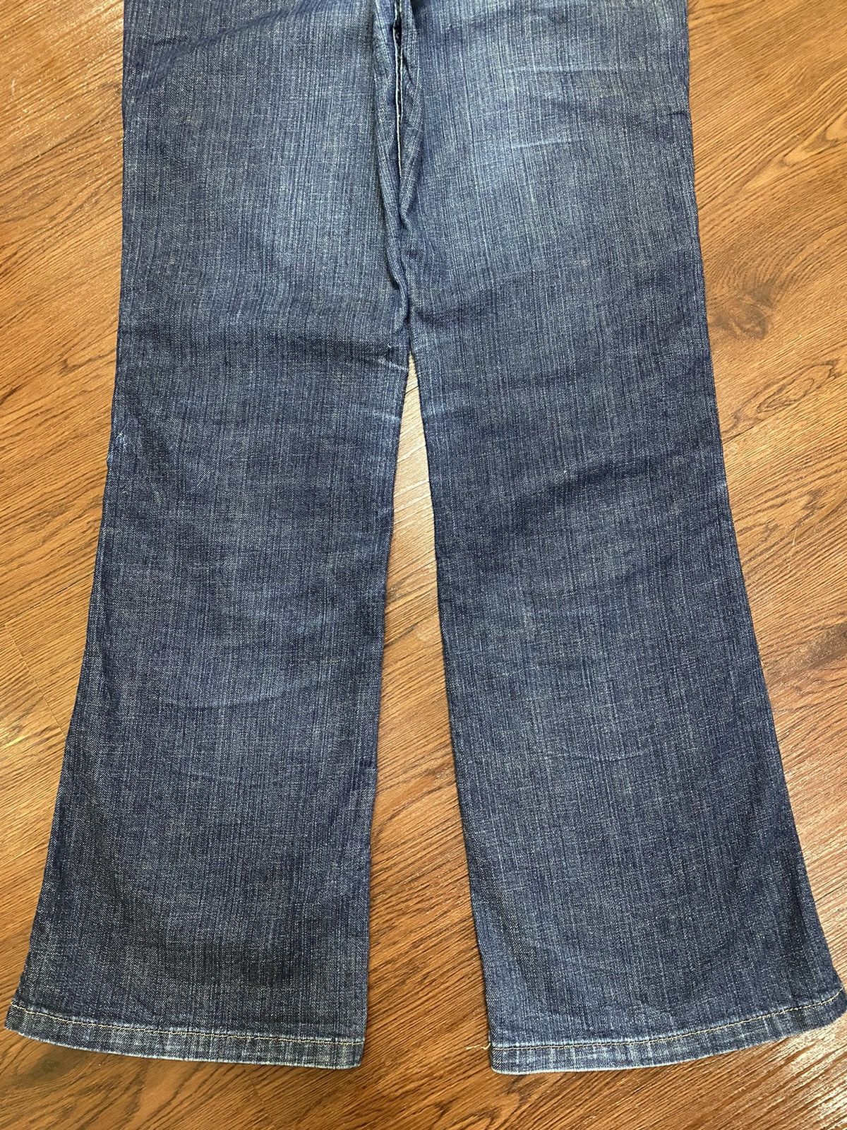 Japanese Brand Vintage Japanese Brands Blue Wash Distressed Flare Jeans Size US 31 - 6 Thumbnail