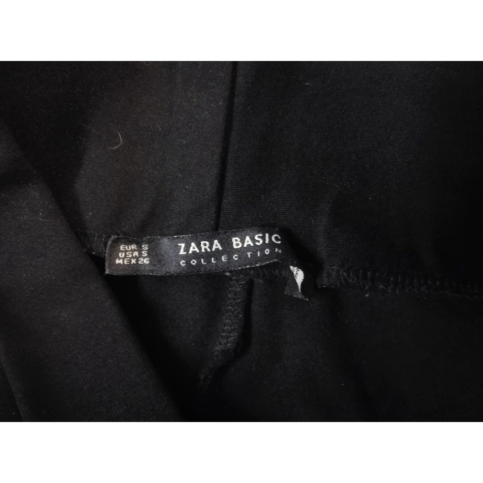 Zara Zara Leggings Pants S Black Cotton Knit Straight Jegging Mid Rise Regular Women's Small Black Cotton Knit Jegging Zara Pants-Style Size 28" / US 6 / IT 42 - 3 Thumbnail