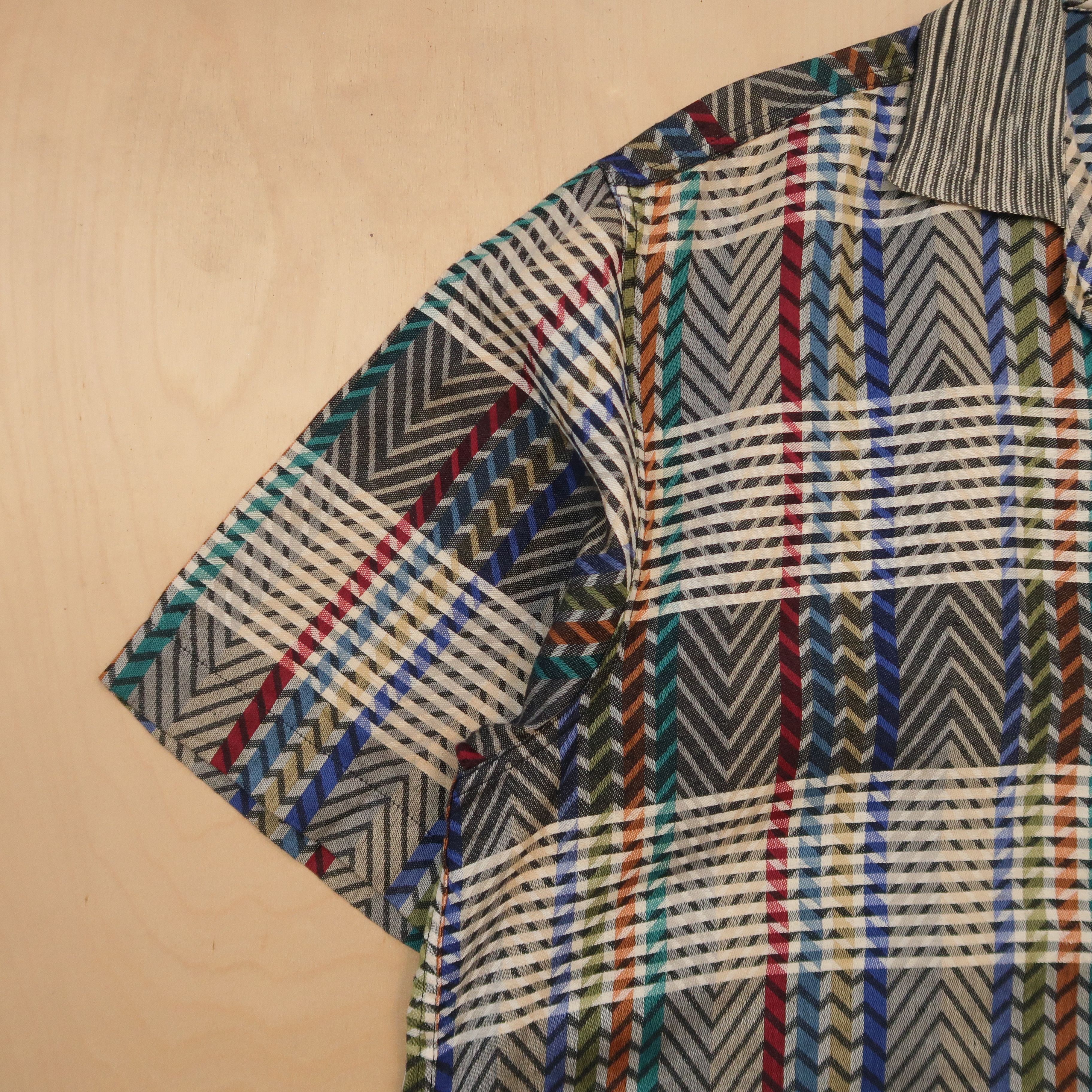 Missoni Vintage 80s Missoni Psychedelic Zig Zag Stitch Pattern Shirt Size US L / EU 52-54 / 3 - 10 Thumbnail