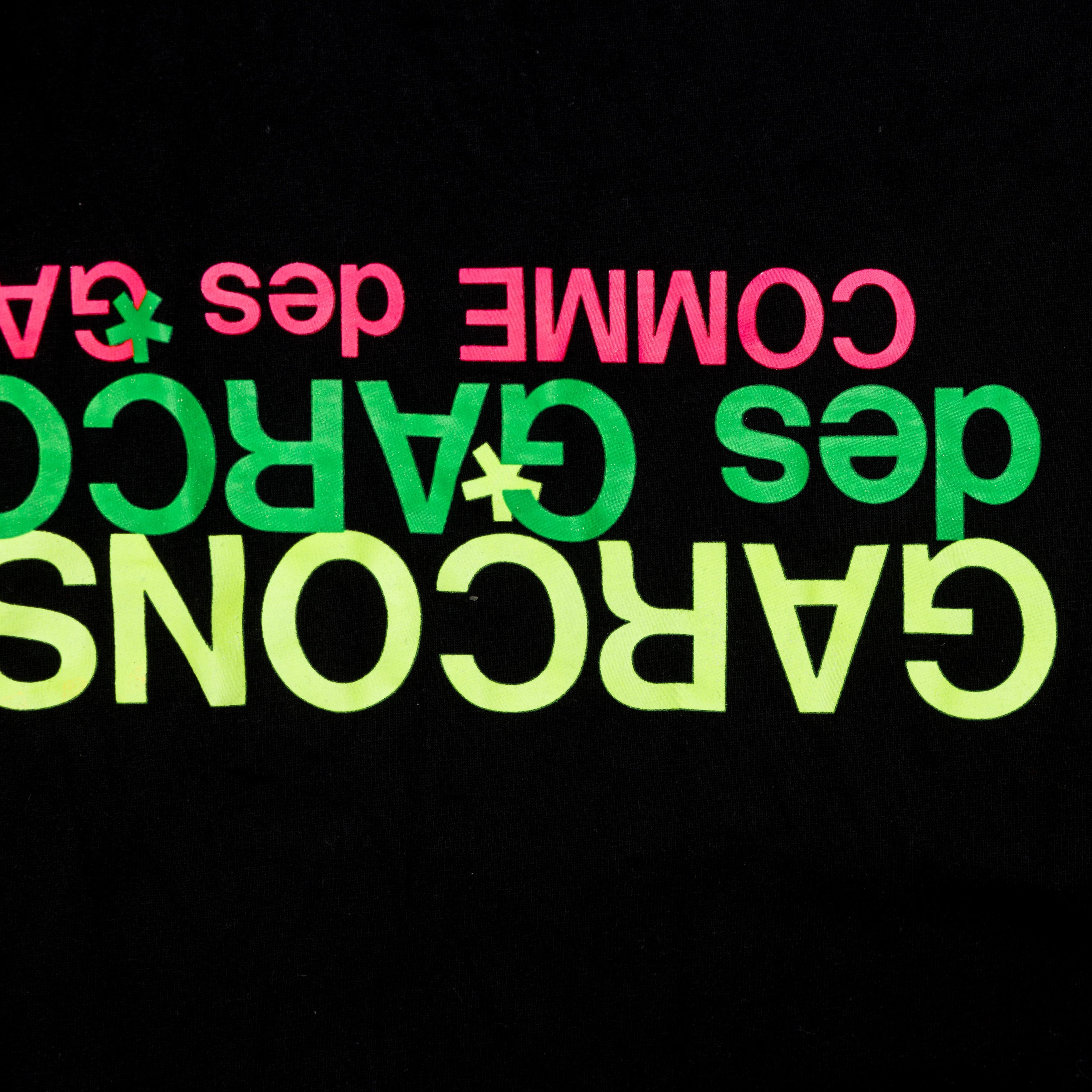 Comme des Garcons BNWT COMME des GARÇONS FLUORESCENT LOGO T-Shirt Blk XL Size US XL / EU 56 / 4 - 4 Thumbnail