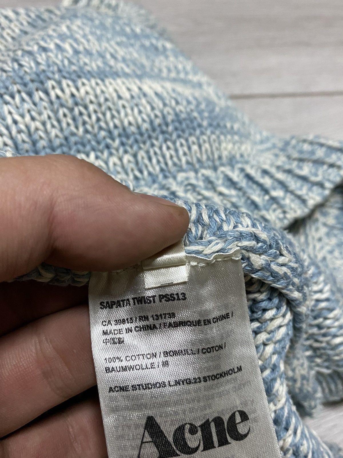 Acne Studios Acne Studios Sapata twist sweater knit 🧶 blue Size US XS / EU 42 / 0 - 6 Thumbnail