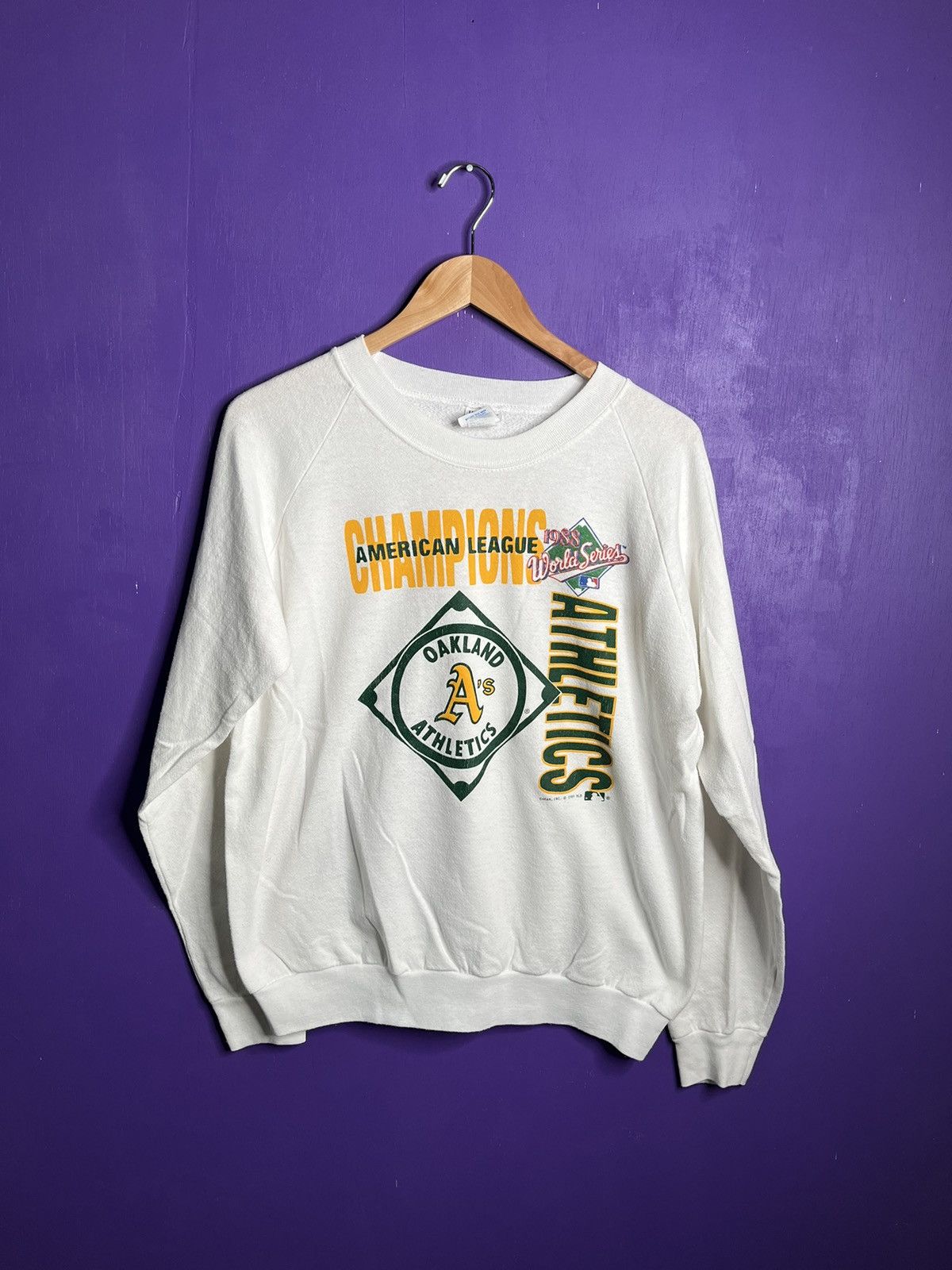 MLB × Vintage Vintage 1989 Oakland athletics World Series sweatshirt Size US L / EU 52-54 / 3 - 1 Thumbnail