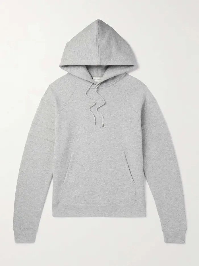 o1b1hav110325 Logo-Embroidered Hoodie in Grey