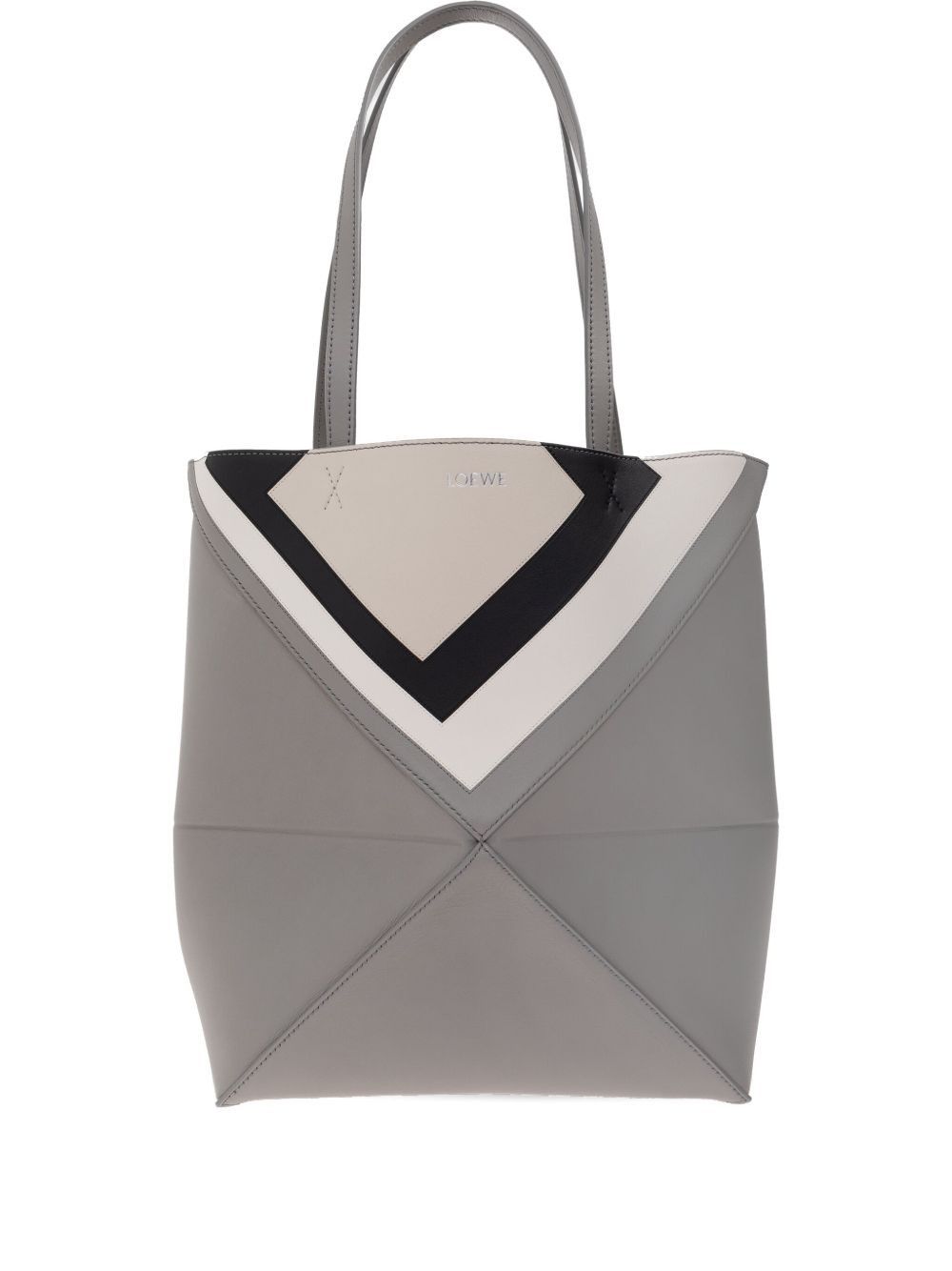 PUZZLE FOLD SQUARE MEDIUM LEATHER TOTE