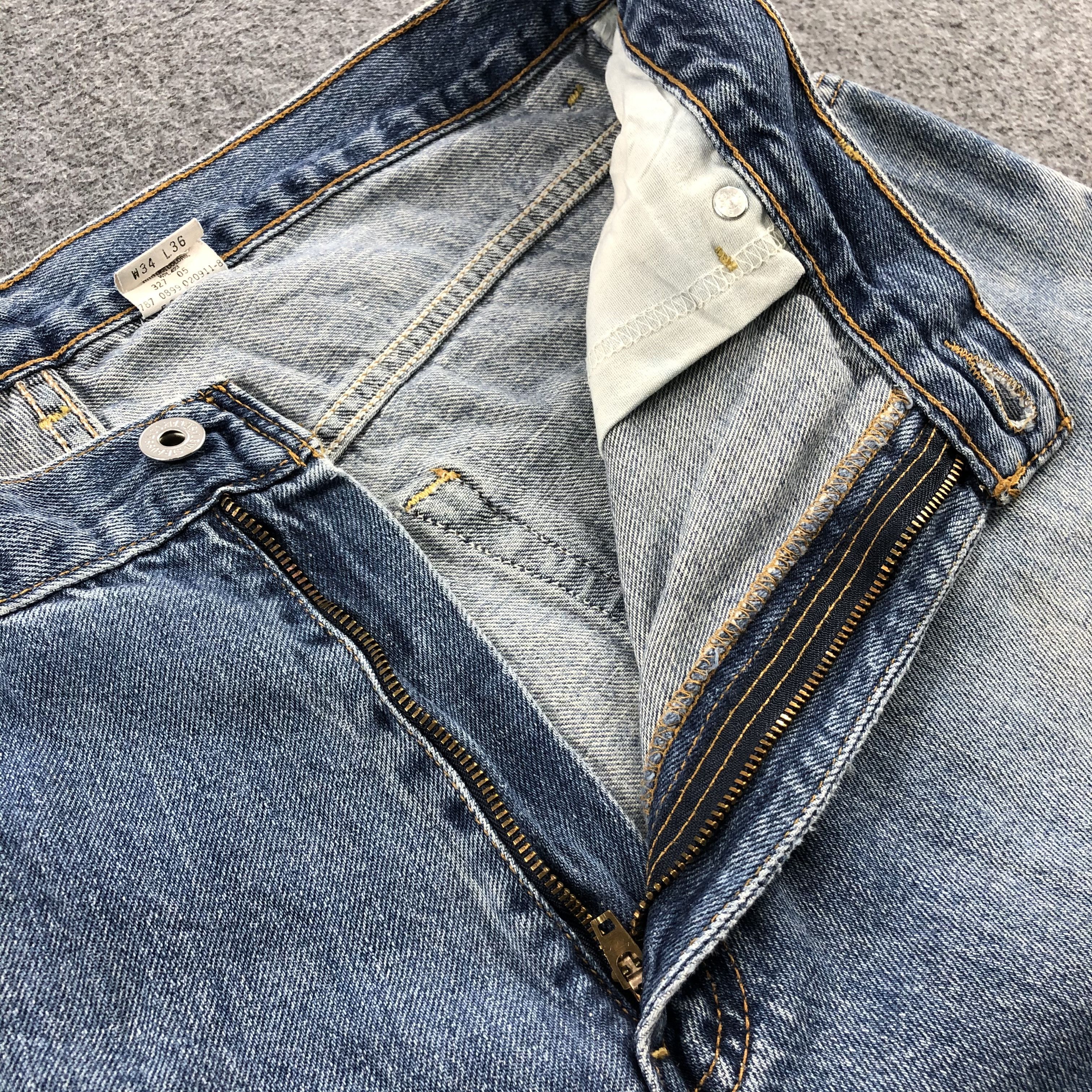 Levi's Vintage 90s Levi's 595 Jeans Faded Blue Denim KJ500 Size US 34 / EU 50 - 8 Thumbnail