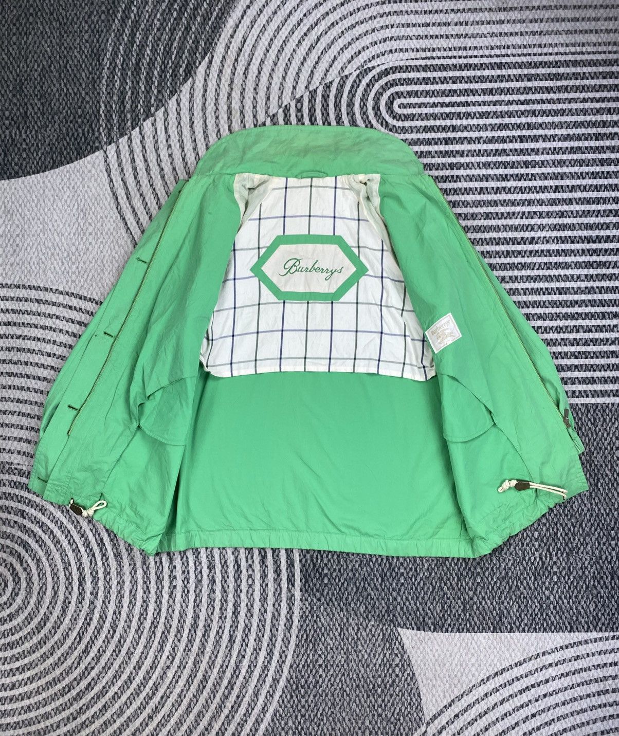 Burberry Vintage 80s Burberry Fog Green Zipper Jacket Size US L / EU 52-54 / 3 - 6 Thumbnail