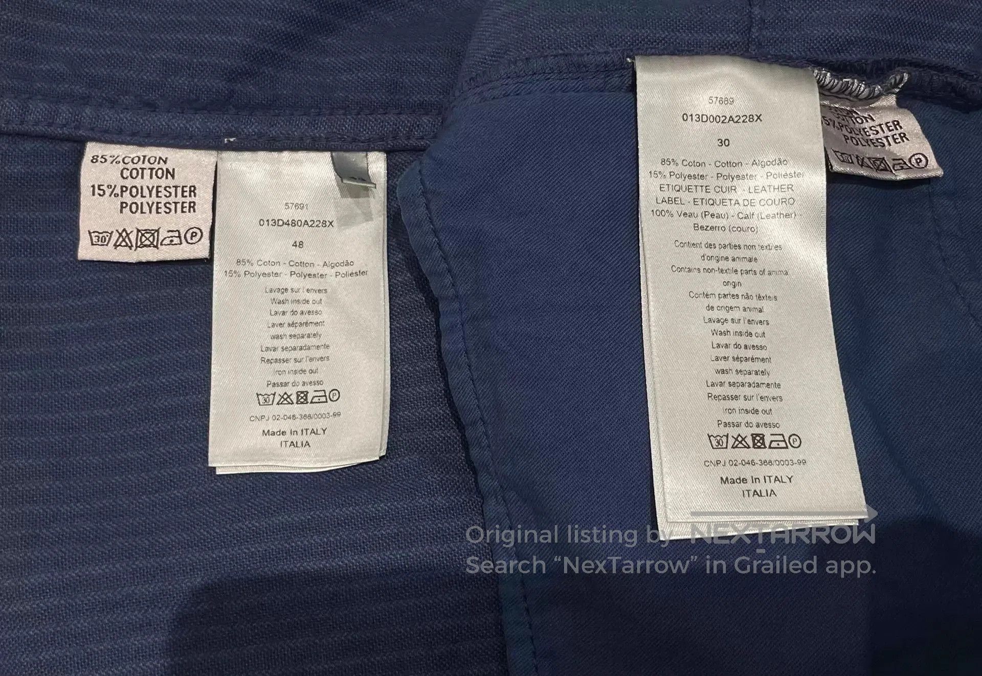 Dior Blue Corduroy Button-Up Jacket. Size US M / EU 48-50 / 2 - 9 Thumbnail