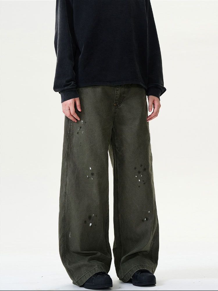 Japanese Brand × Jean American retro ink-splashed loose workwear jeans for men Size US 32 / EU 48 - 5 Thumbnail