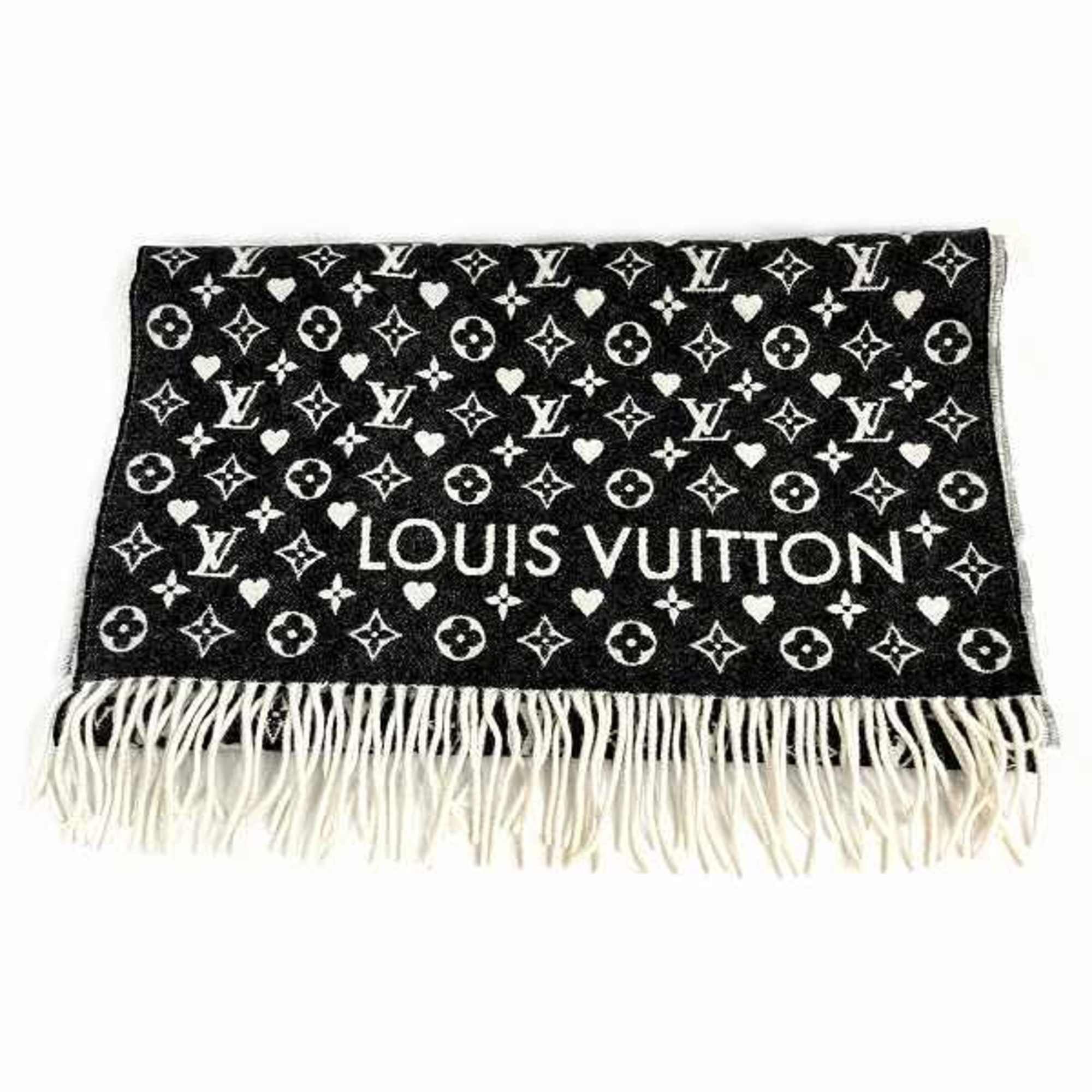 image of Louis Vuitton Monogram Echarpe Game On Mp2907 Accessories Scarf Women's in Black