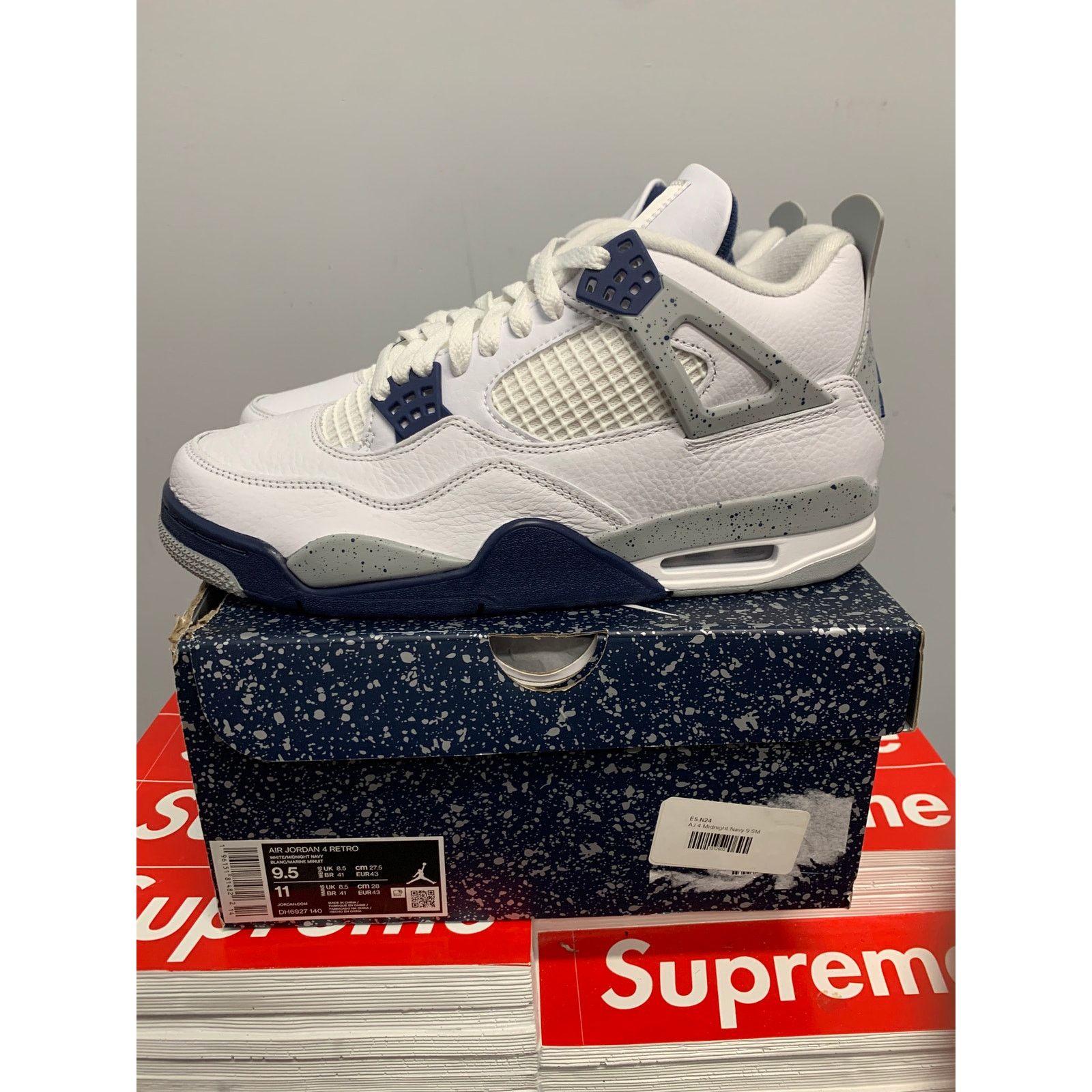 Nike Nike Air Jordan 4 Retro Midnight Navy Size 9.5 NEW SHIPS NOW Size US 9.5 / EU 42-43 - 4 Thumbnail