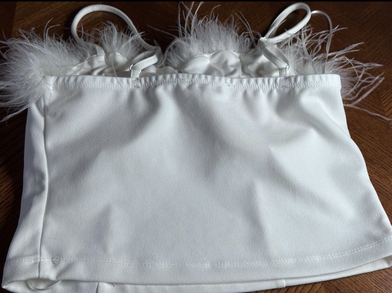 Other Honey & Sparkle Feather Trim Pull-On Corset Top Size M / US 6-8 / IT 42-44 - 2 Thumbnail