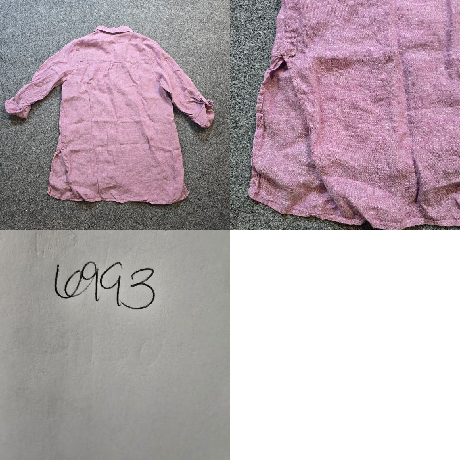 Pinko Sigrid Olsen Top Womens 1X Pink Linen Button Front Beachy Coastal Casual Blouse Shirt Knit Vintage: No Size XL / US 12-14 / IT 48-50 - 8 Thumbnail