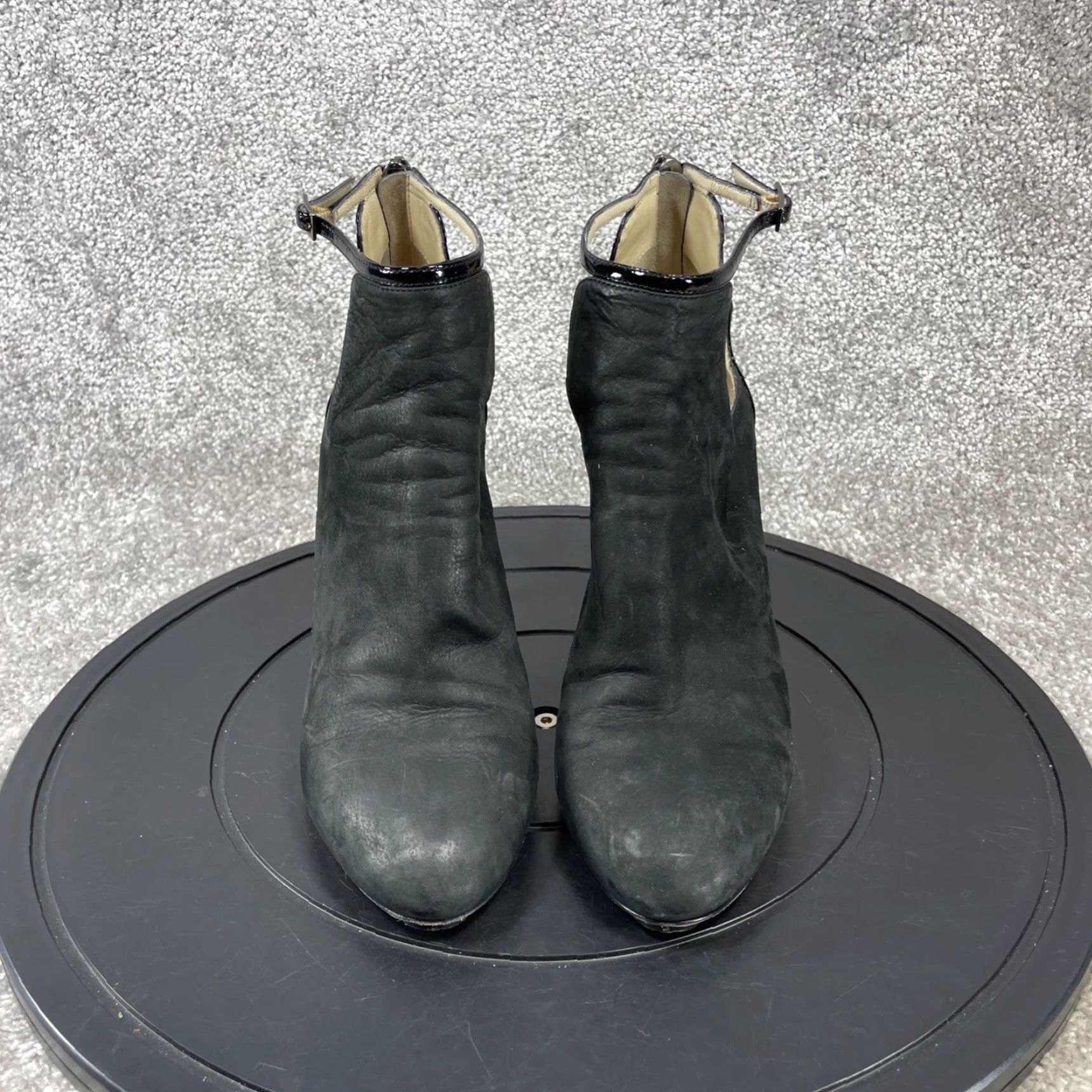 Jimmy Choo VINTAGE Jimmy Choo Boots Women Size 39.5 EU 9 US Suede Ankle Bootie Zipper High Heel Fall Winter Size US 9 / IT 39 - 4 Thumbnail