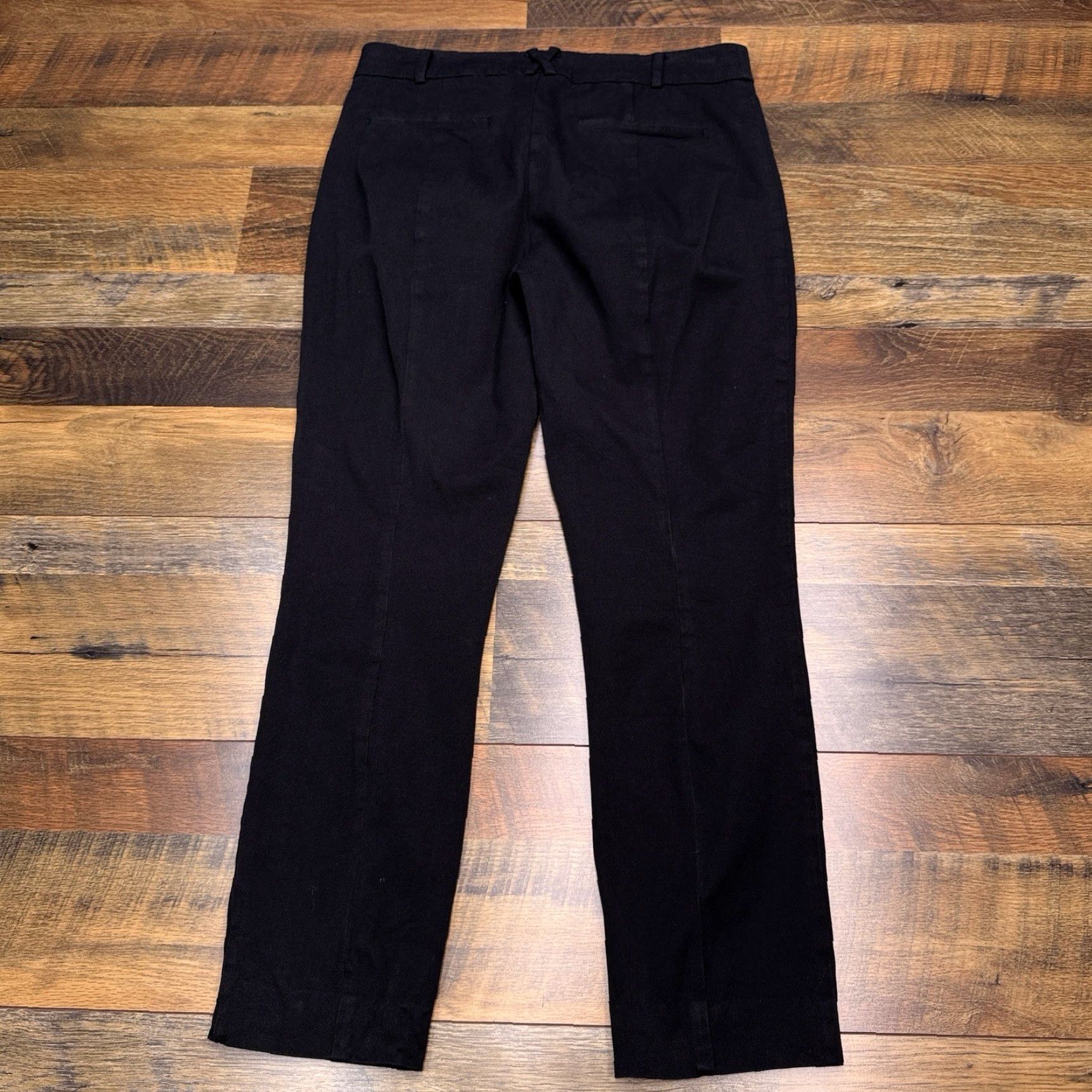 Anthropologie Anthropologie Slim Pants Womens 10 Black Mid Rise Stretch Ankle Straight Flat Front City Preppy Womens Size 32" / US 10 / IT 46 - 2 Thumbnail