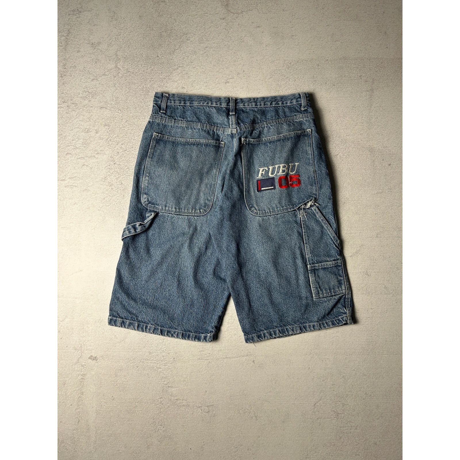 Fubu Vintage 90s Fubu Blue Jean Shorts - Men's 36Wx13L Size US 36 / EU 52 - 2 Thumbnail
