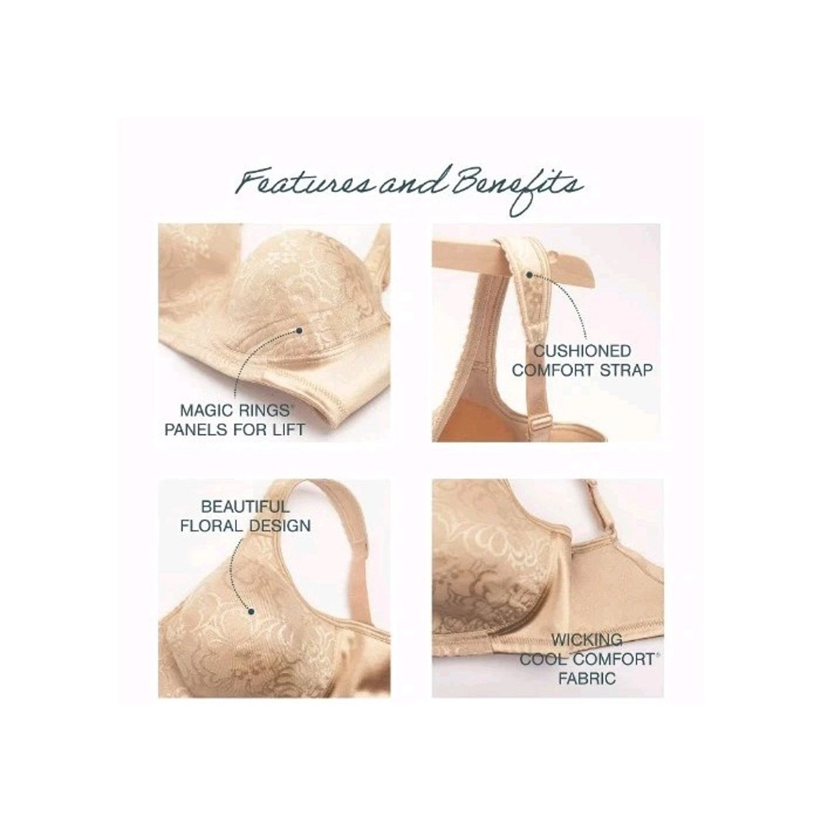 Other Playtex Women's 18 Hour Wirefree Bra Size 40DD White Size ONE SIZE - 7 Thumbnail