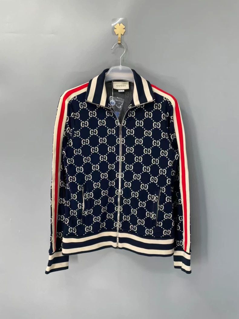 Gucci Gucci Red and blue full print double G school uniform jacke Size US M / EU 48-50 / 2 - 1 Thumbnail