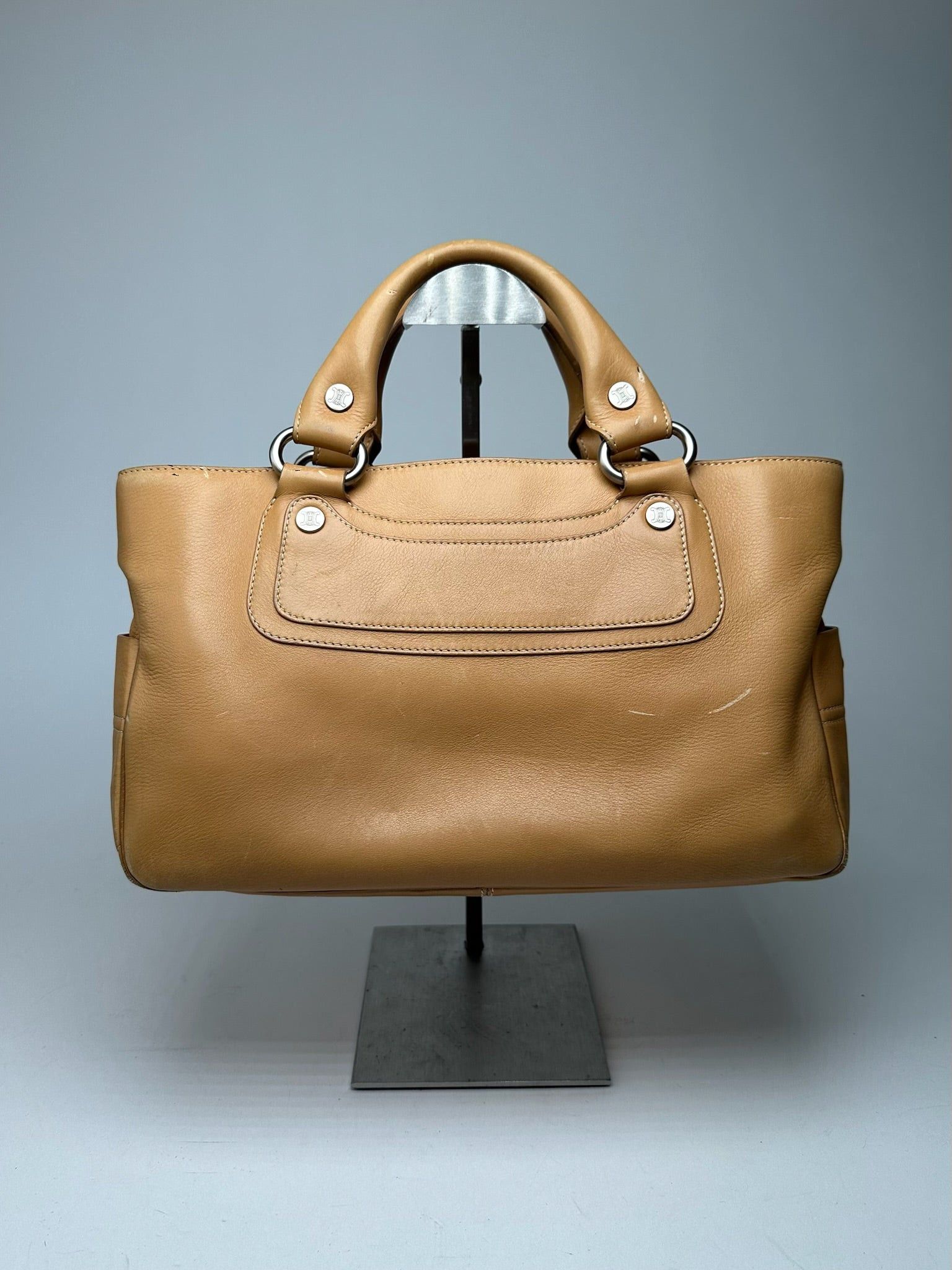 Celine Vintage Paris Leather Handbag beige Size ONE SIZE - 1 Thumbnail