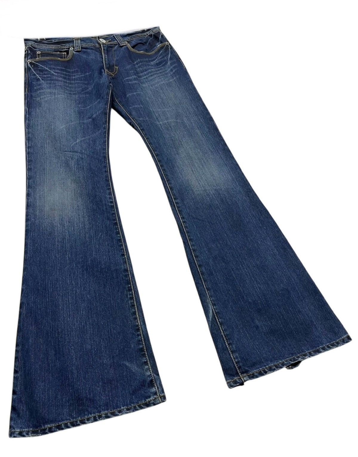 Pro Edge FYE🔥Vintage SUPER FLARE Punk Zipper Pocket Grunge Heel Bite Size US 30 / EU 46 - 4 Thumbnail