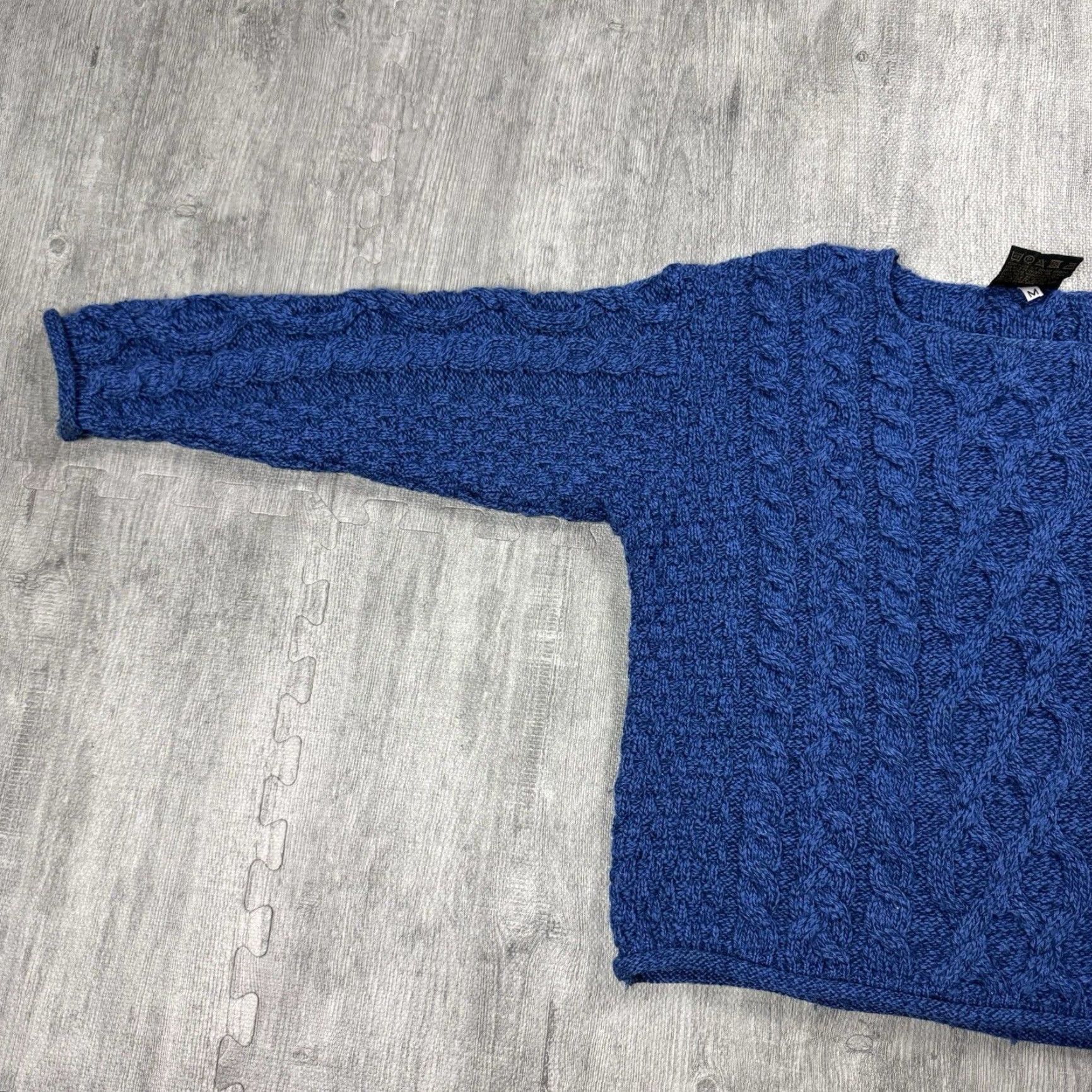 Vintage CARRAIG DONN Wool Sweater Cardigan Cable Knit Blue Women Size M Classic Ireland Size M / US 6-8 / IT 42-44 - 5 Thumbnail