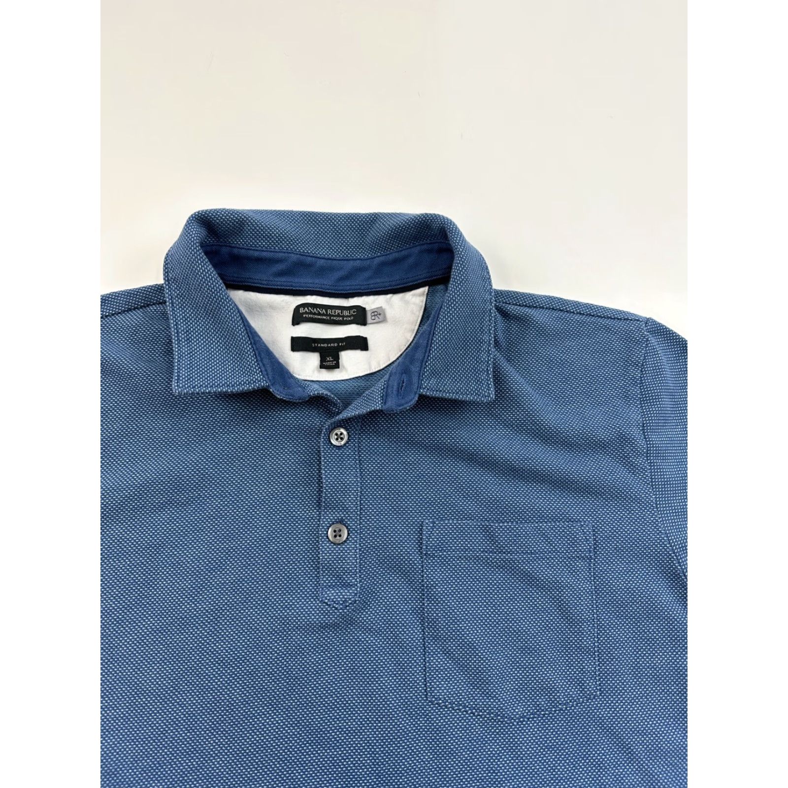 Banana Republic Banana Republic Polo Shirt Men XL Blue Short Sleeve Men Polo Shirt XL Blue Size US XL / EU 56 / 4 - 2 Thumbnail