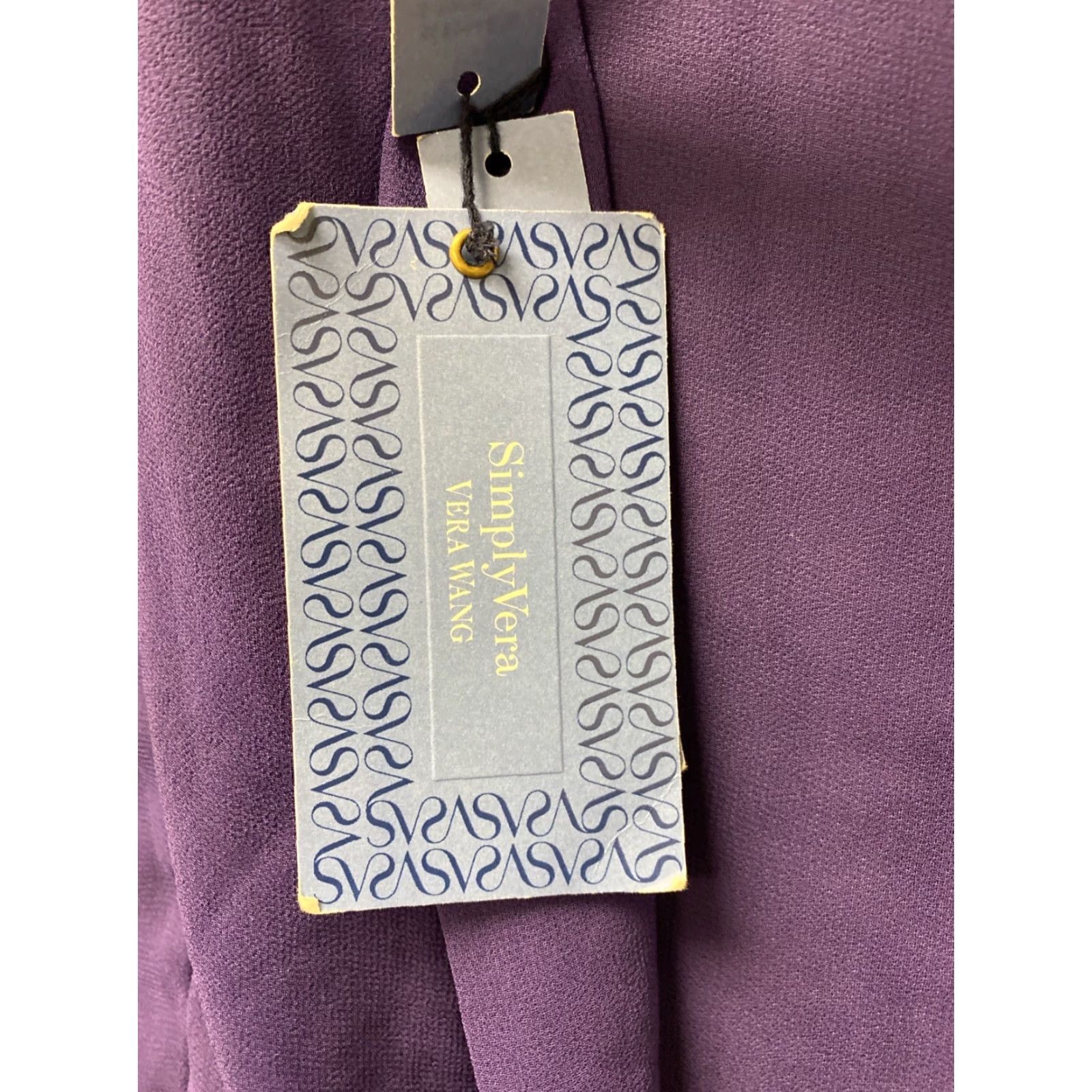 Vintage Simply Vera Vera Wang NWT Polyester Blouse Top Sleeveless Purple Holiday Party M 151-1 Size M / US 6-8 / IT 42-44 - 4 Thumbnail