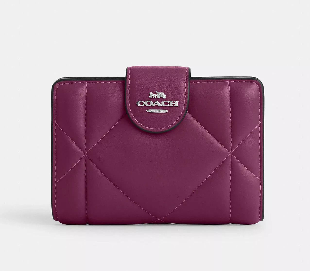 Coach Medium Corner Zip Wallet With Puffy Diamond Quilting CM997 Size ONE SIZE - 5 Thumbnail