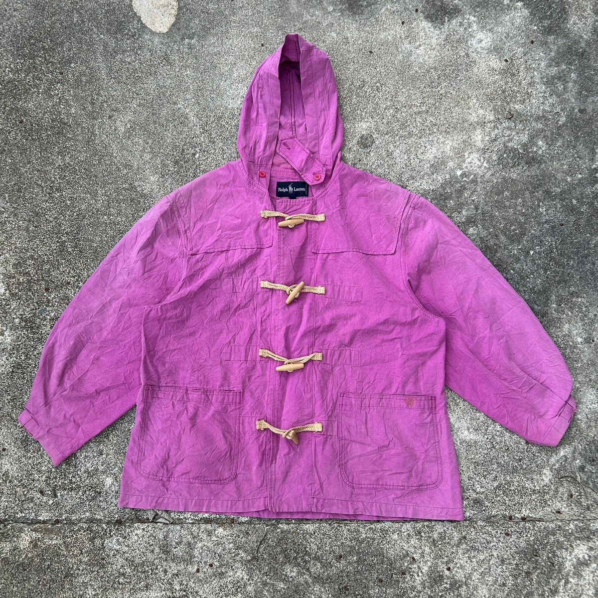 RRL Ralph Lauren Vintage 80s-90s Polo Ralph Lauren Toggle Hoodie Sun Faded Size US L / EU 52-54 / 3 - 2 Thumbnail