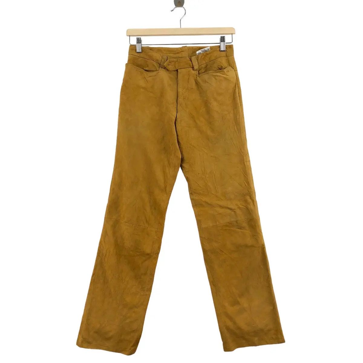 Katharine Hamnett London Vtg KATHARINE HAMNETT LONDON Goat Skin Leather Pant 1999 Size 28" / US 6 / IT 42 - 1 Thumbnail