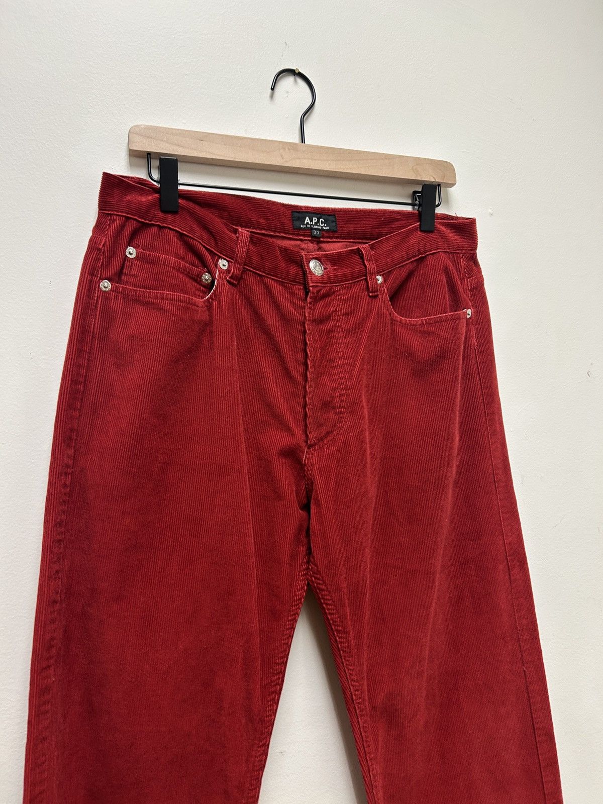 A.P.C. Corduroy Straight Leg Pants Size US 30 / EU 46 - 2 Thumbnail