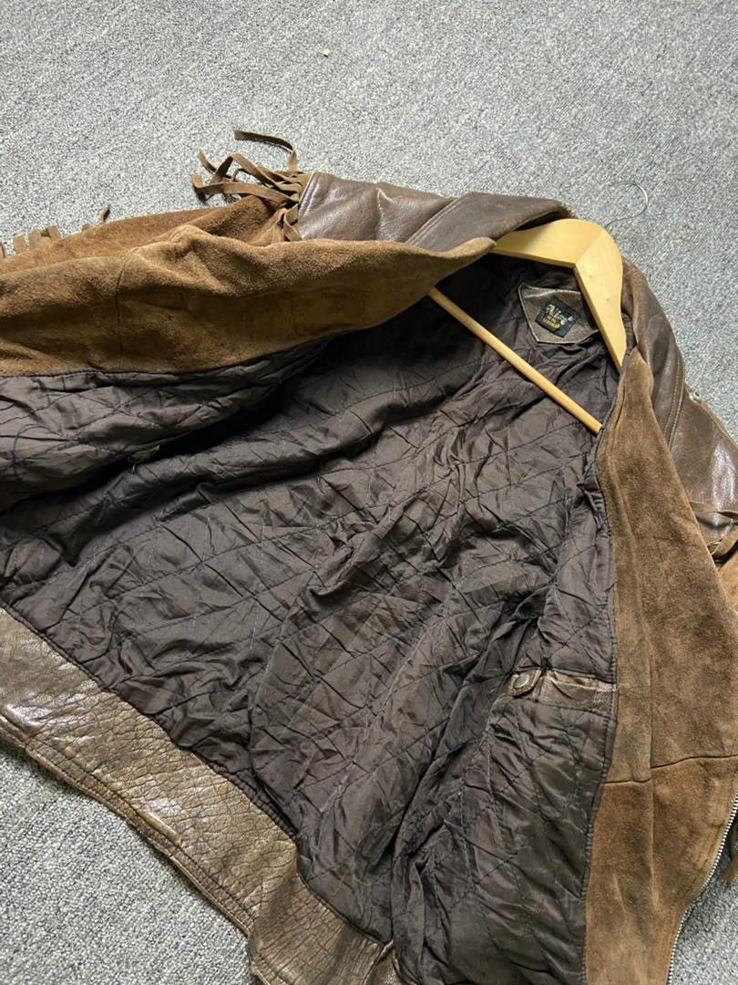Japanese Brand Nice London Brand Leather Fringed Cowboy Jacket (191) Size US M / EU 48-50 / 2 - 7 Thumbnail