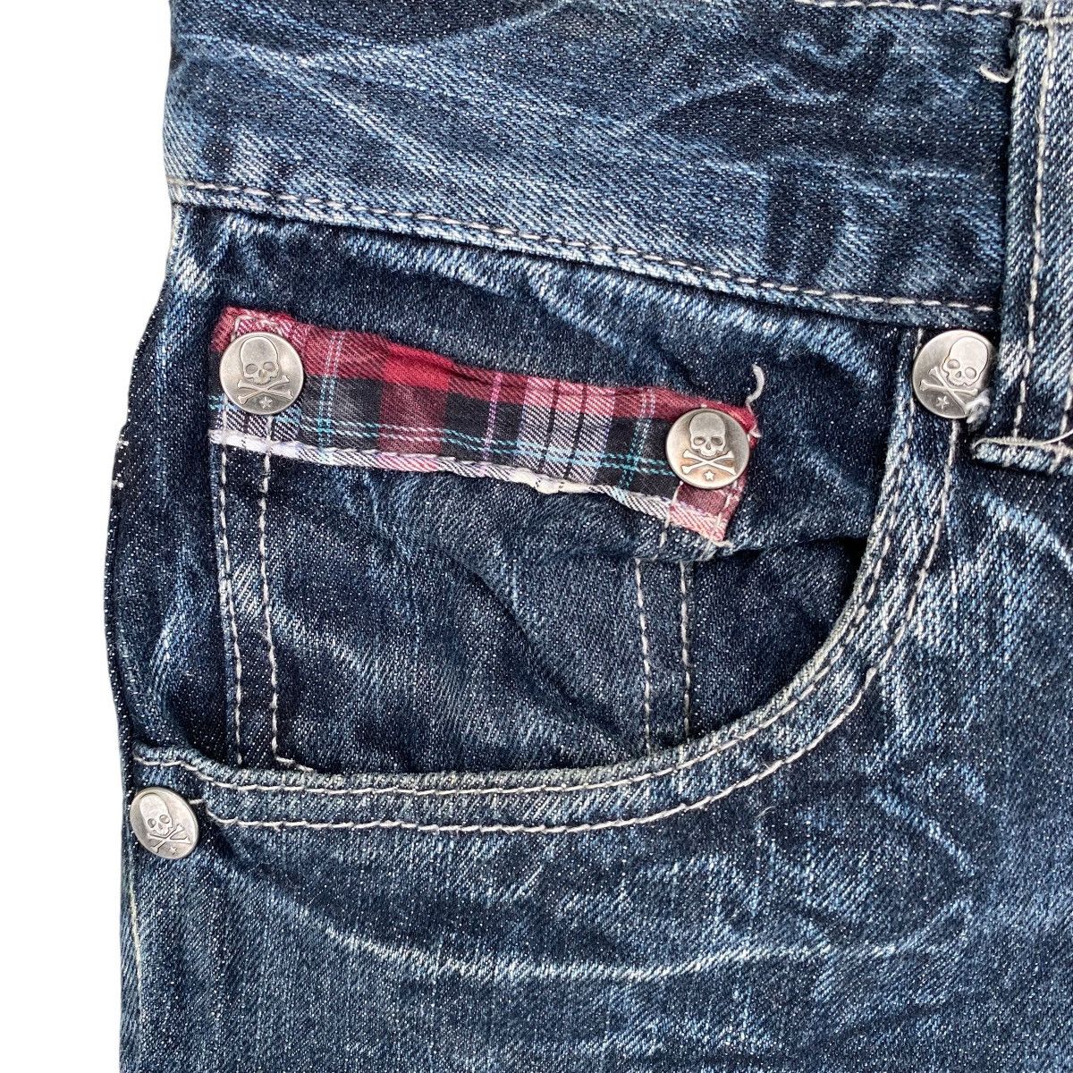 Japanese Brand Wild Life Japan Spellout Flare Jeans Hysteric Style Size US 31 - 6 Thumbnail