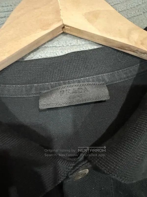 Prada Prada Black Cotton Men's Polo Shirt. Size US XXL / EU 58 / 5 - 3 Thumbnail