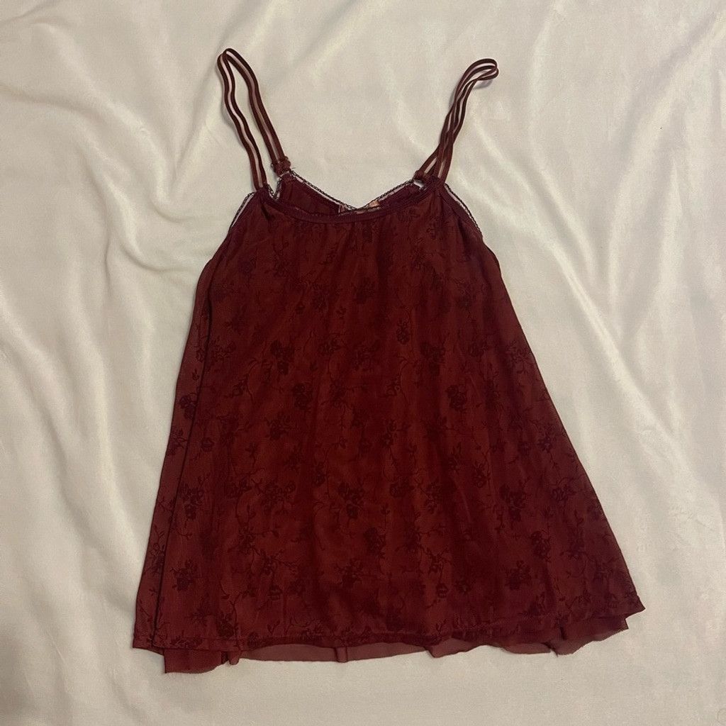 Other Altar'd State Burgundy Floral Camisole size S Size S / US 4 / IT 40 - 1 Thumbnail