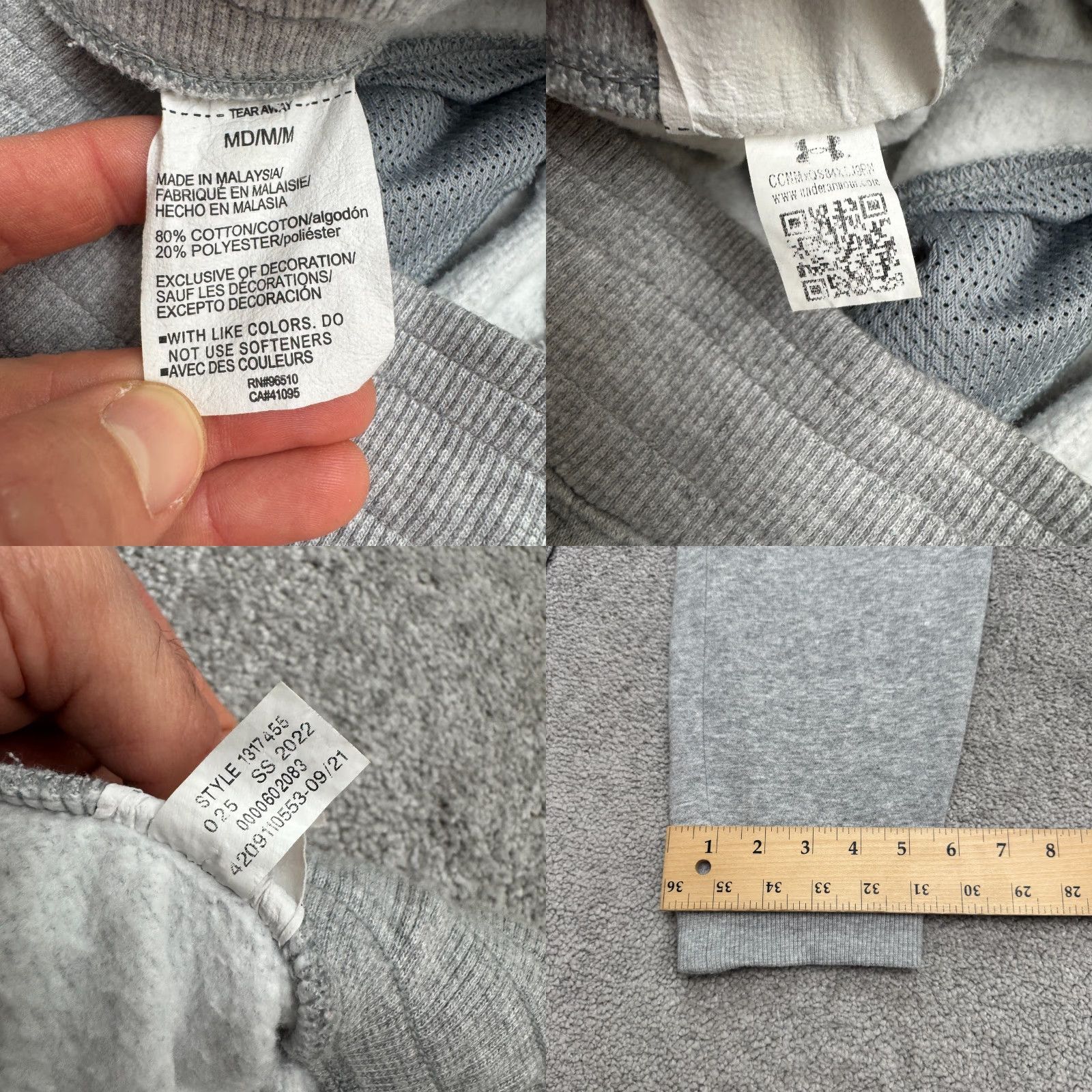 Under Armour Under Armour Hustle Fleece Jogger Pants Mens M Gray Athletic Jogger - Pants - Regular - 29in Inseam - Grey/Gray - CrossFit, Gym & Training - Mens Size US 31 - 8 Thumbnail