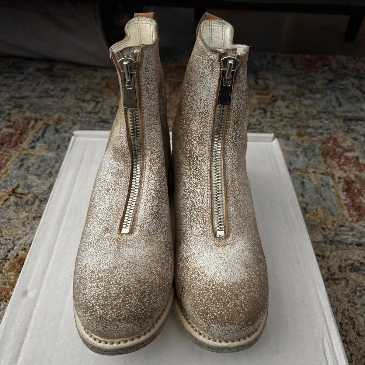 Guidi PL1_RU1 coated front zip ankle boot PL2 horse leather 36 Size US 6 / IT 36 - 2 Thumbnail