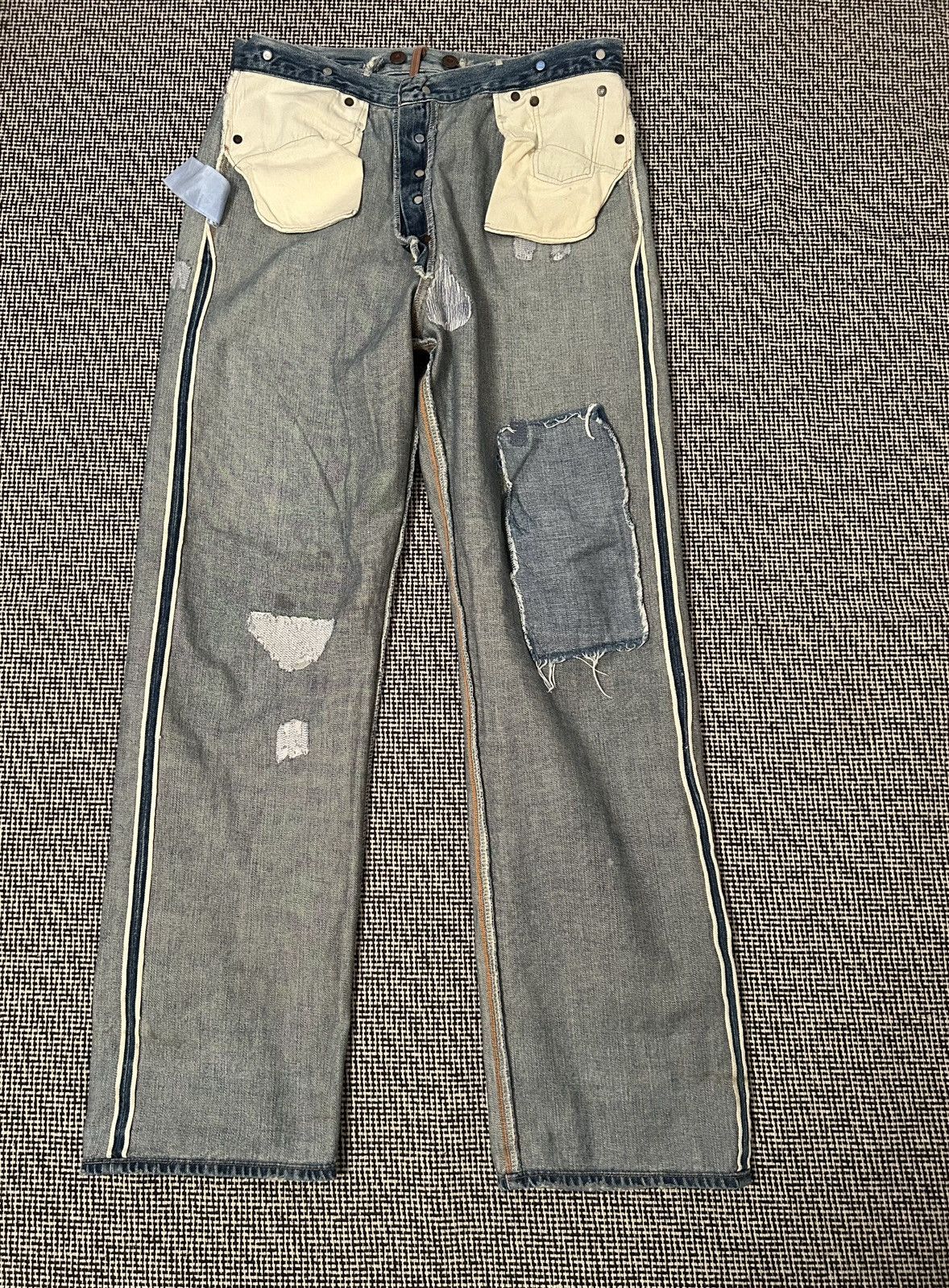 Levi's Vintage Clothing Vintage Selvedge Levis buckleback patch denim 32x32 Size US 32 / EU 48 - 7 Thumbnail